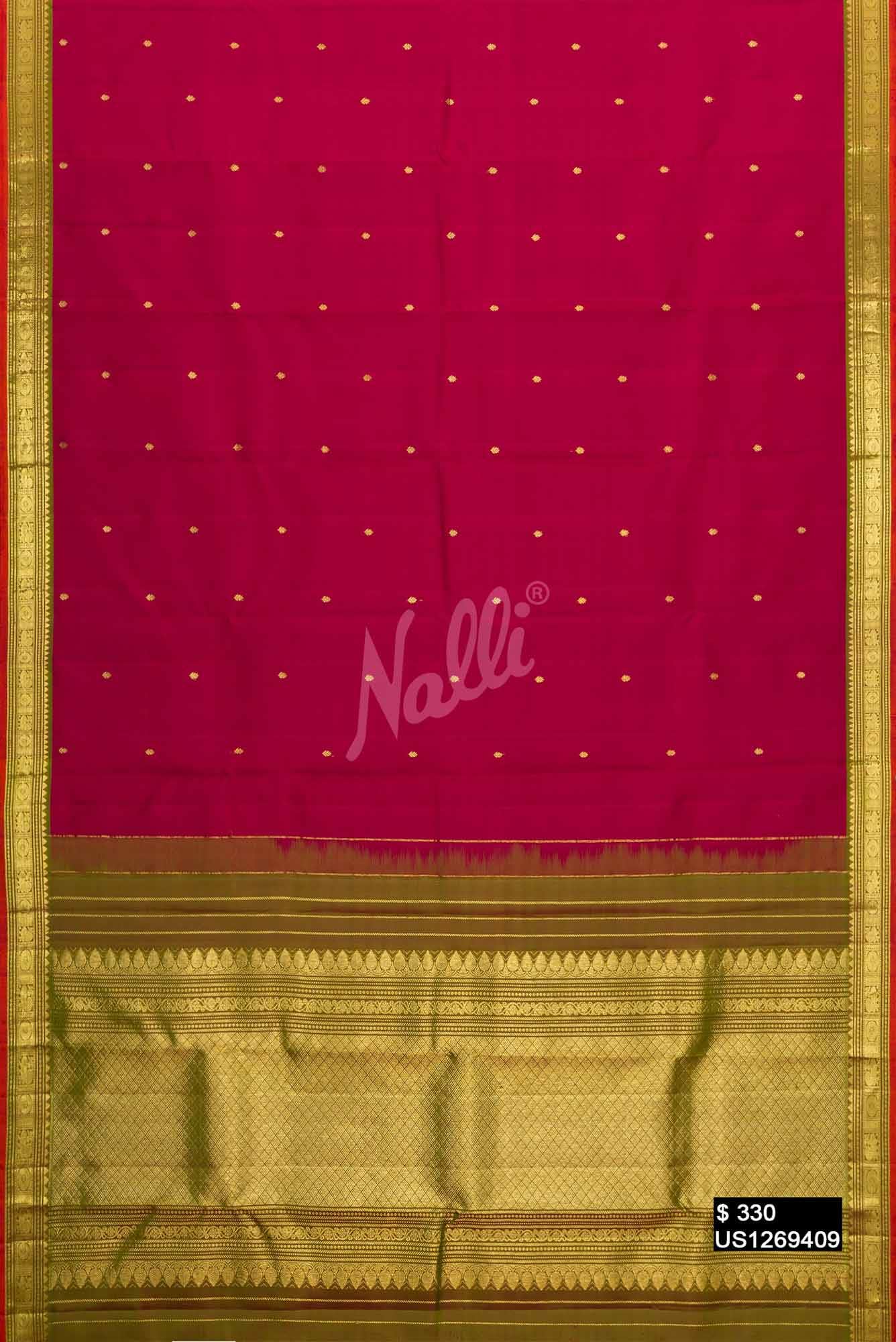 Maroon Kanchipuram Silk Saree