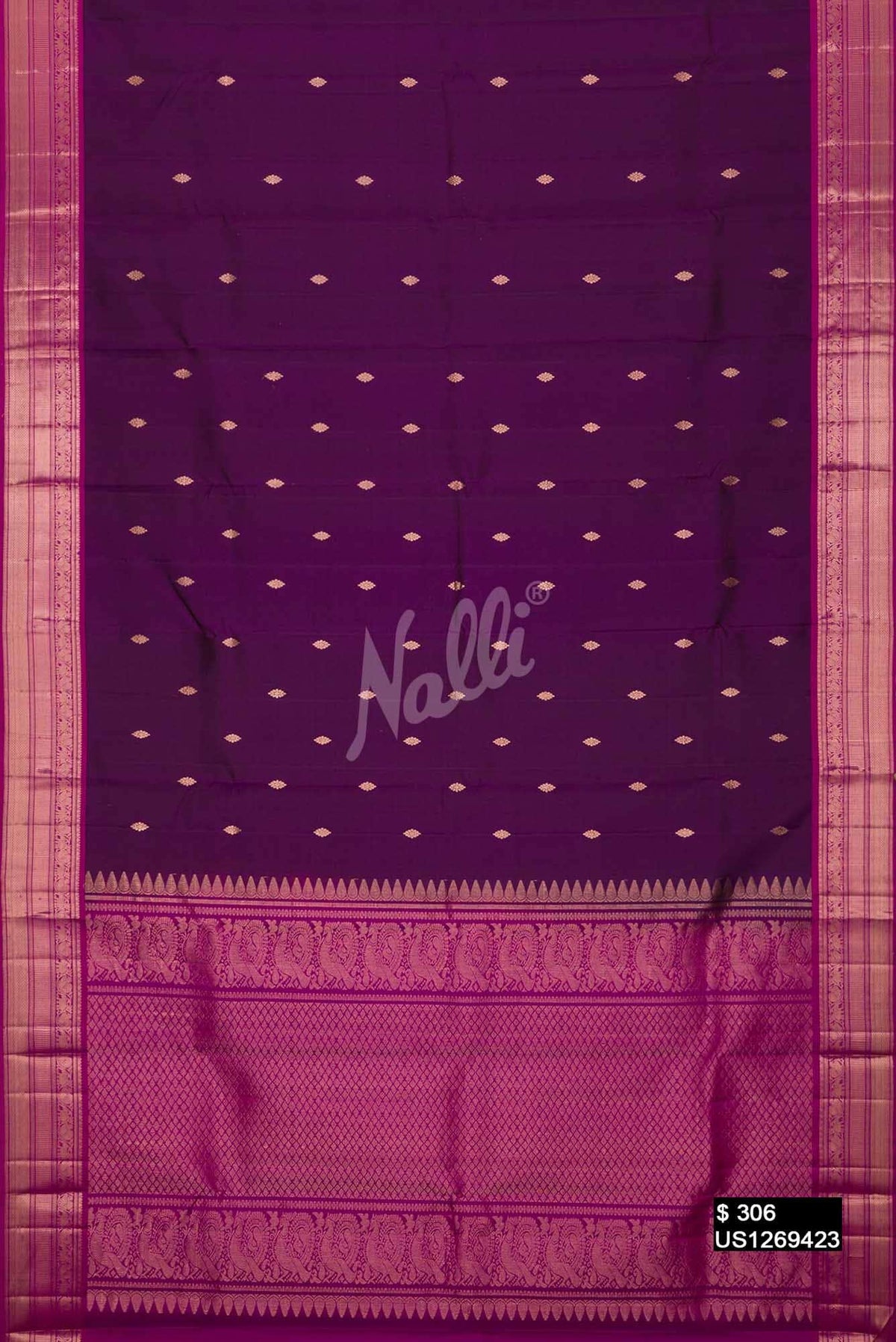 Violet Kanchipuram Silk Saree