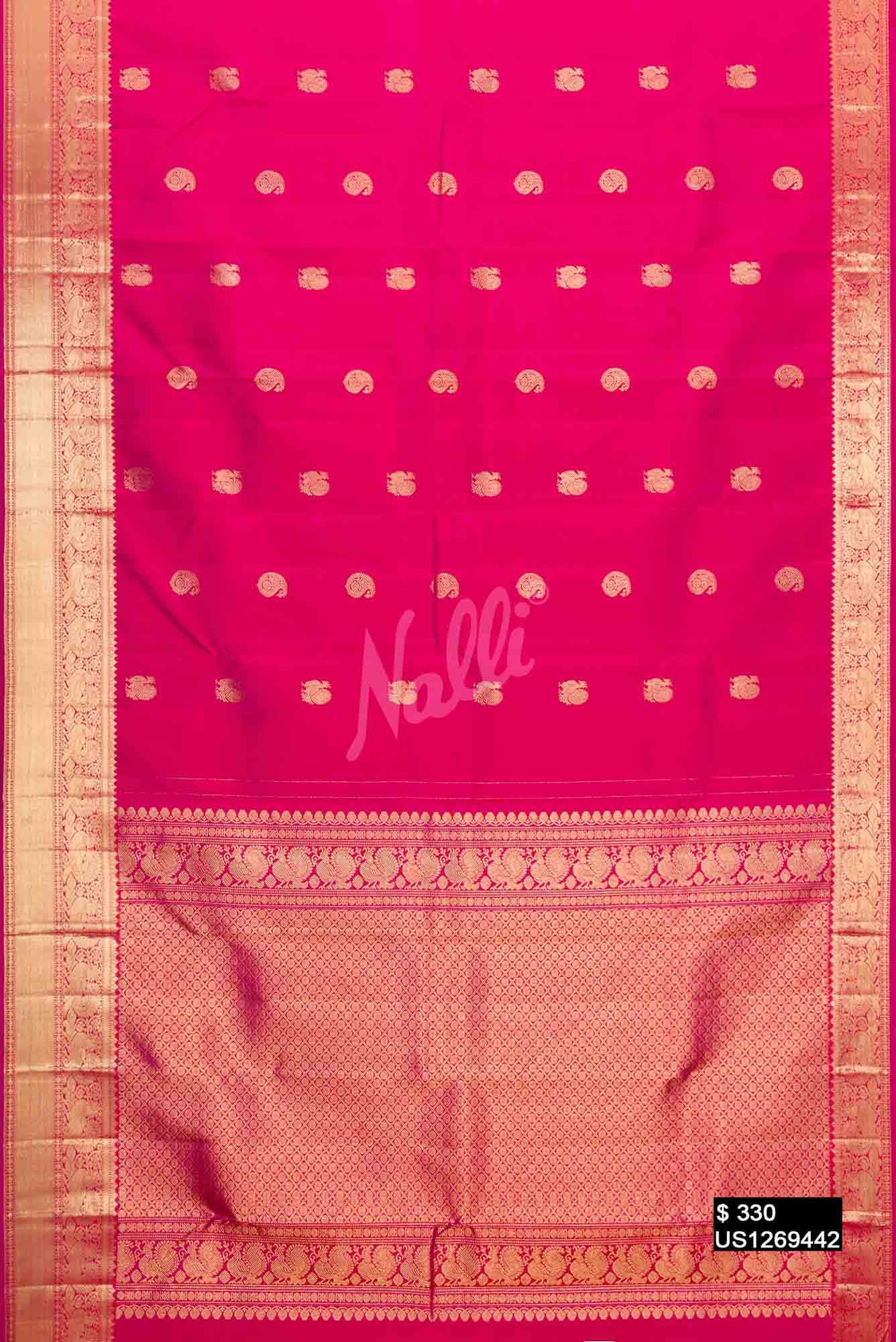 Pink Kanchipuram Silk Saree