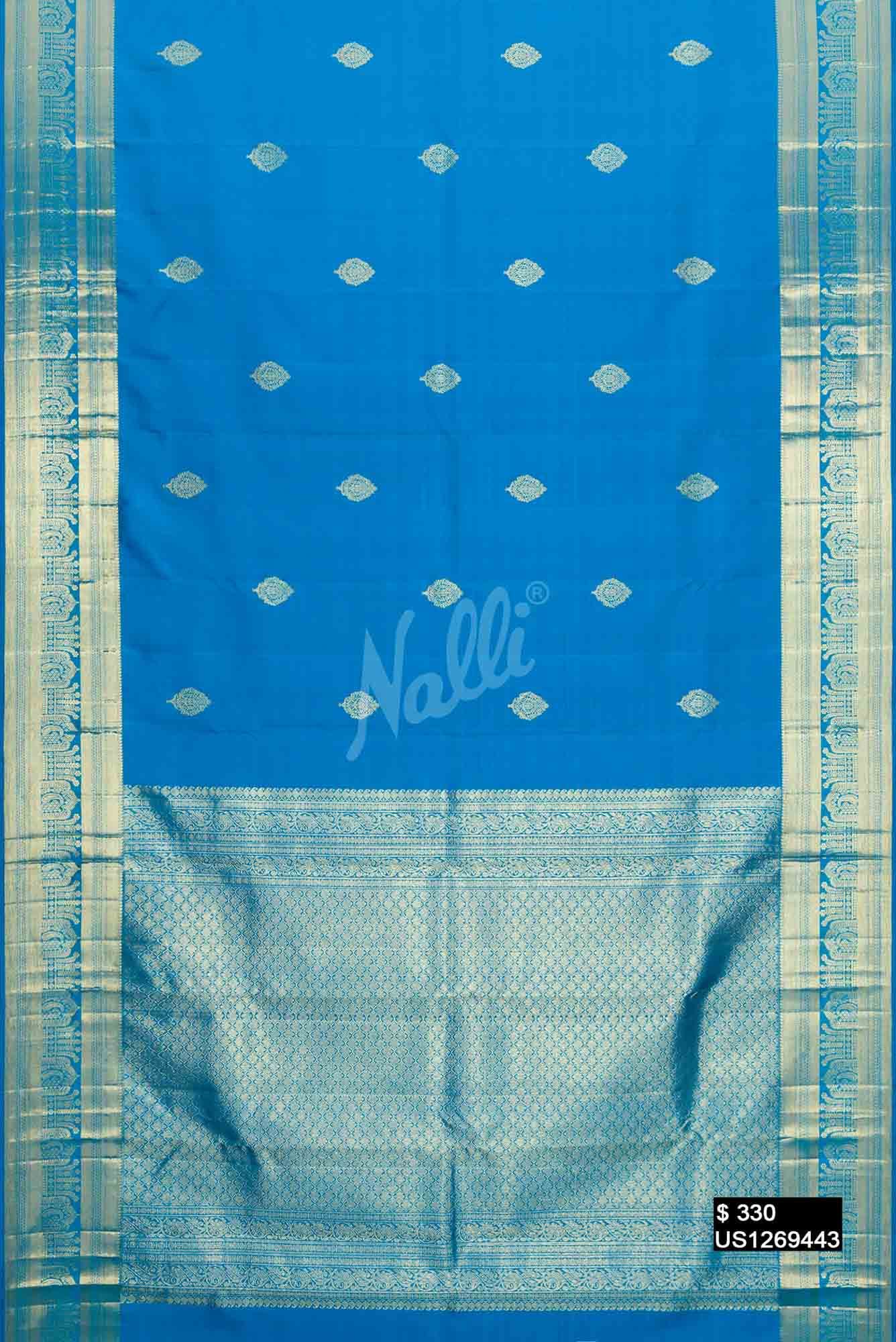Blue Kanchipuram Silk Saree