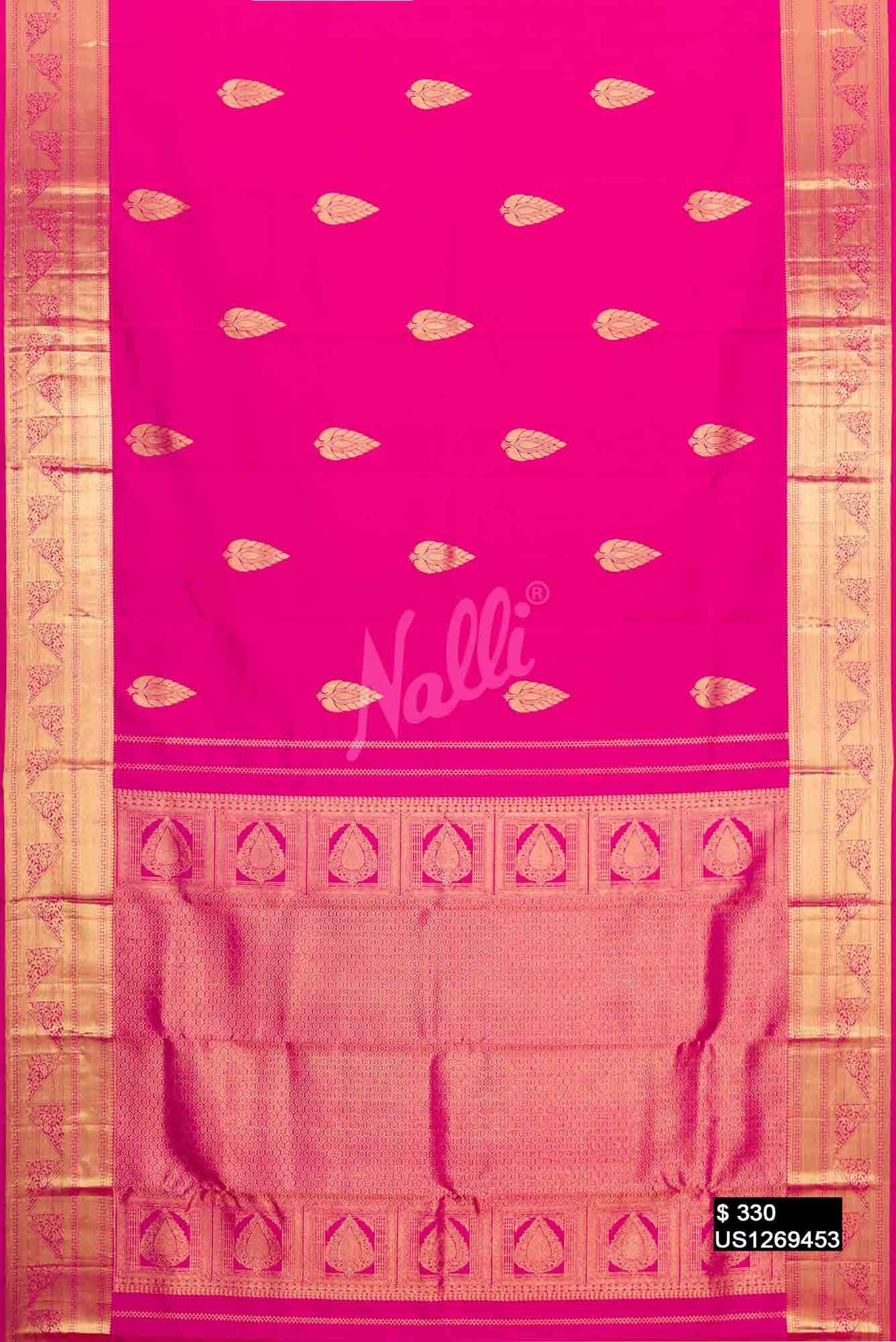 Pink Kanchipuram Silk Saree