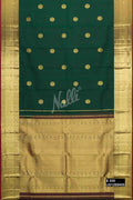 Bottle Green Kanchipuram Silk Saree