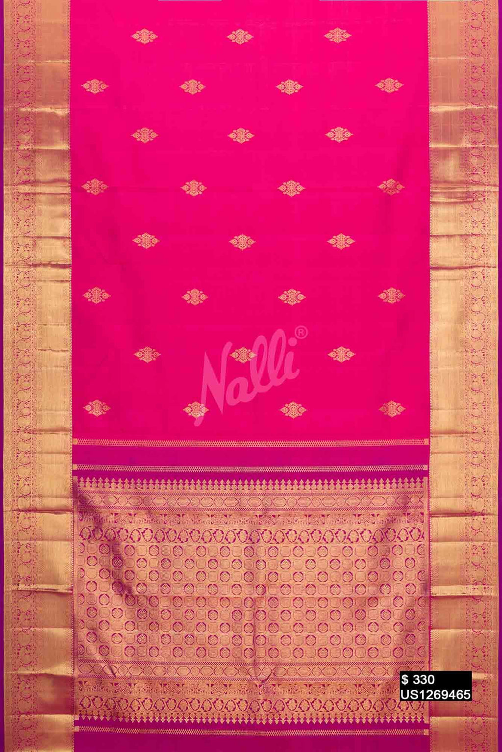 Pink Kanchipuram Silk Saree