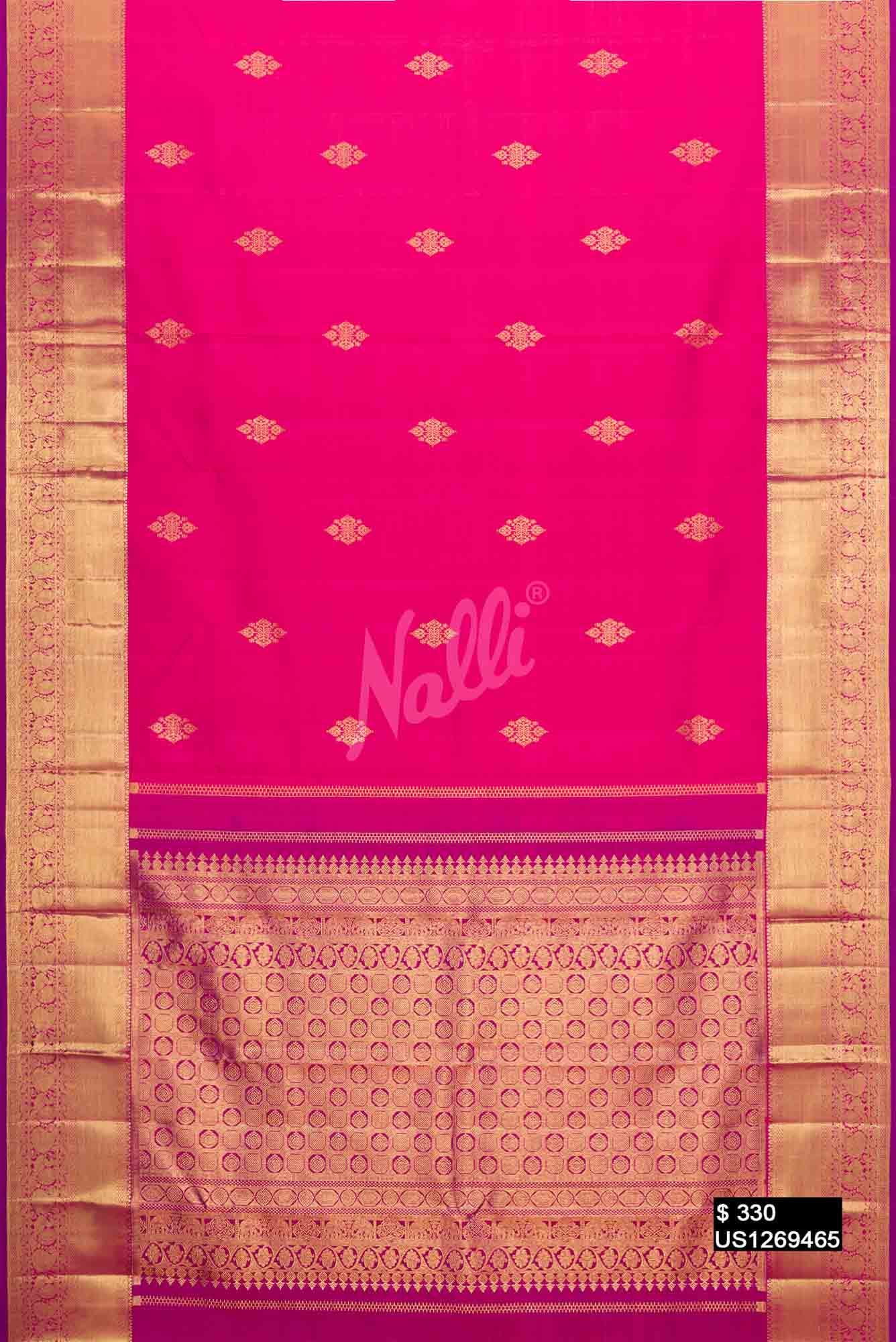 Pink Kanchipuram Silk Saree