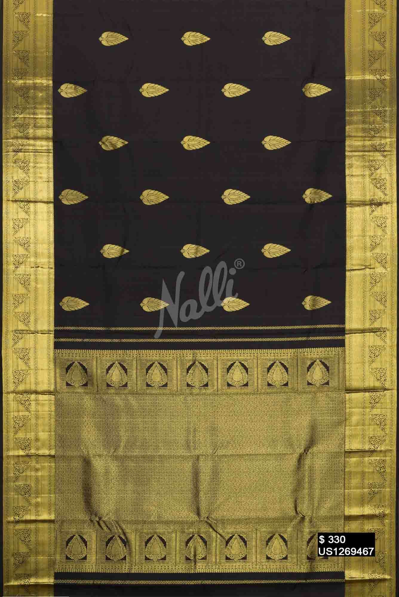 Black Kanchipuram Silk Saree