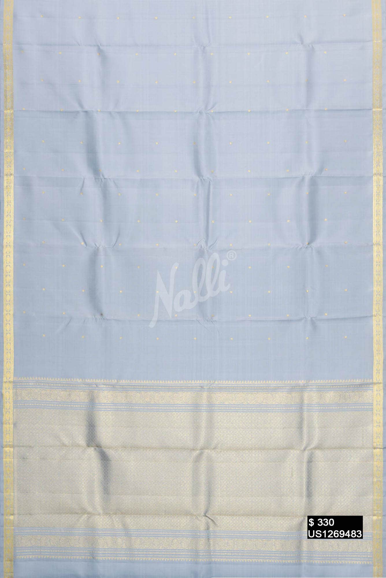 Grey Kanchipuram Silk Saree