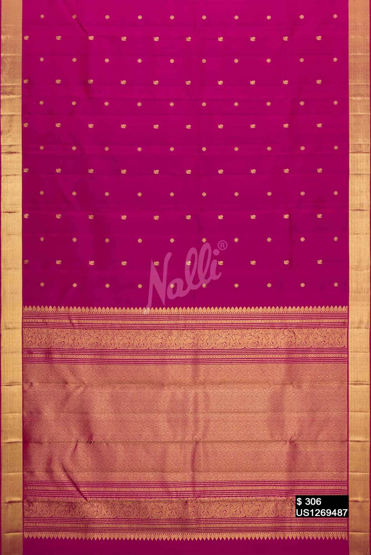 Magenta Kanchipuram Silk Saree
