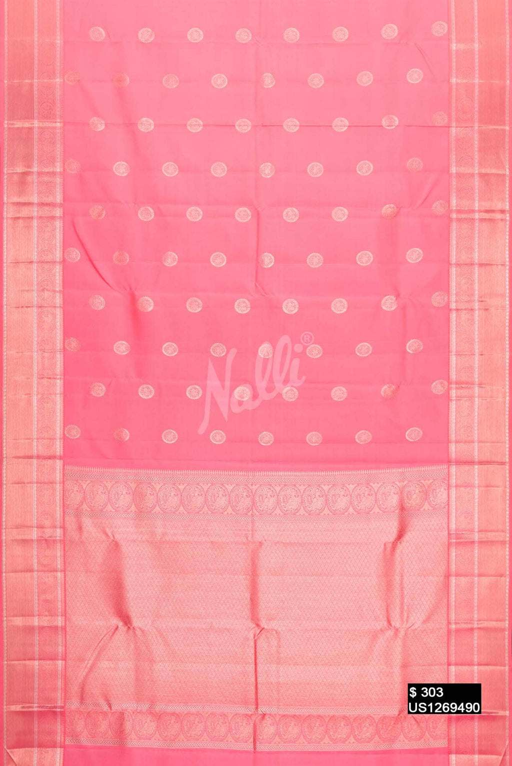 Pink Kanchipuram Silk Saree