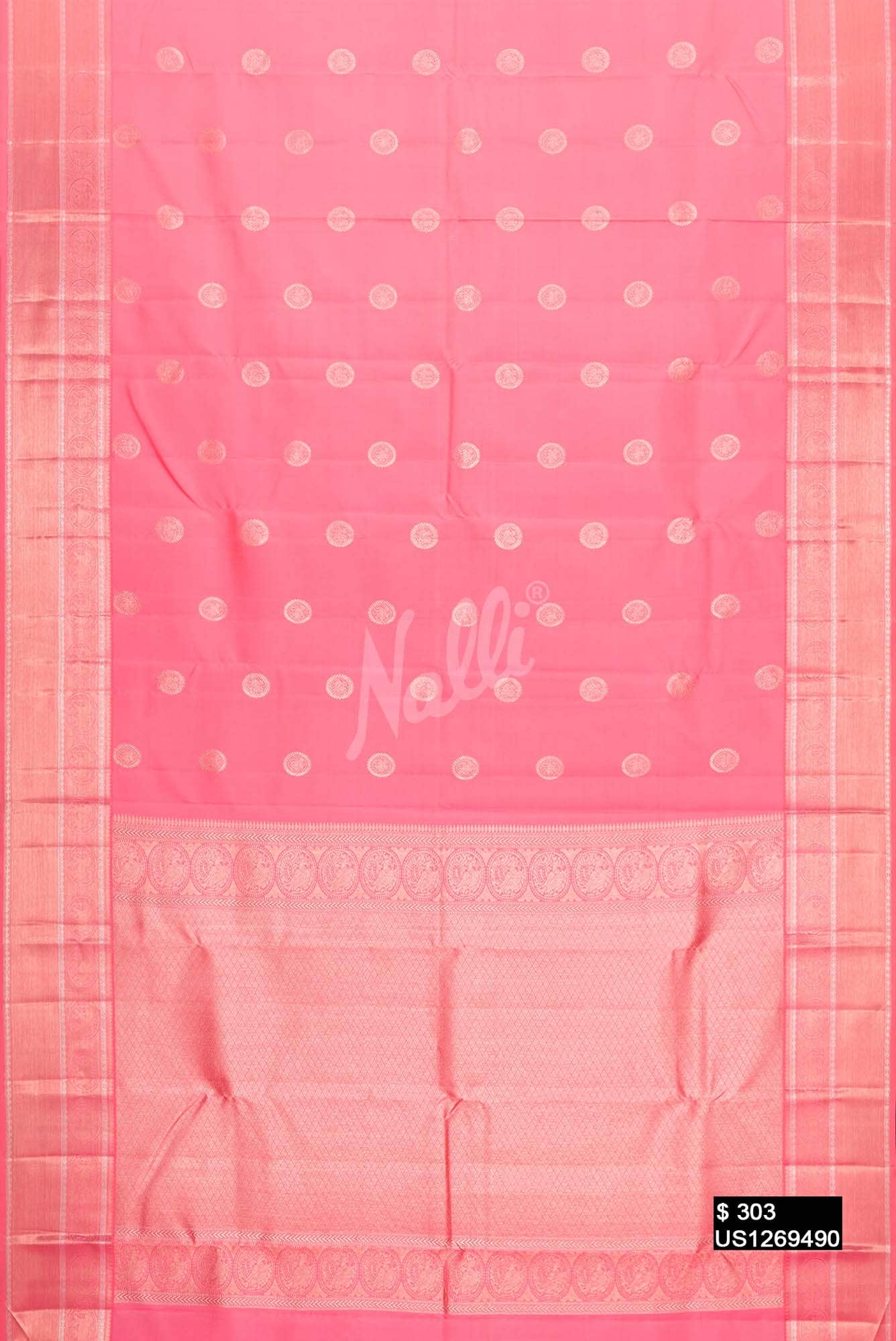 Pink Kanchipuram Silk Saree