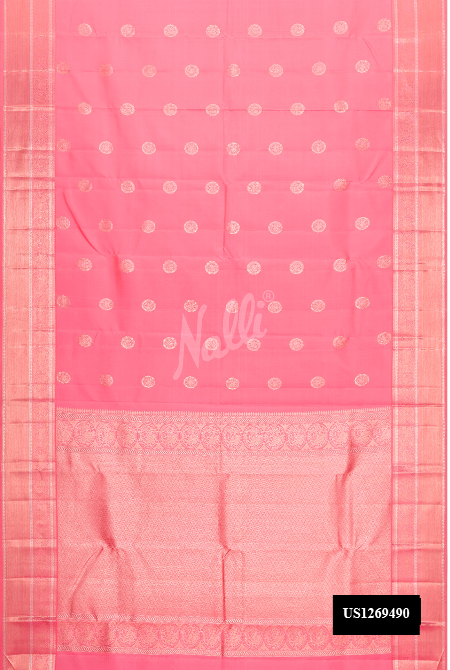 Pink Kanchipuram Silk Saree