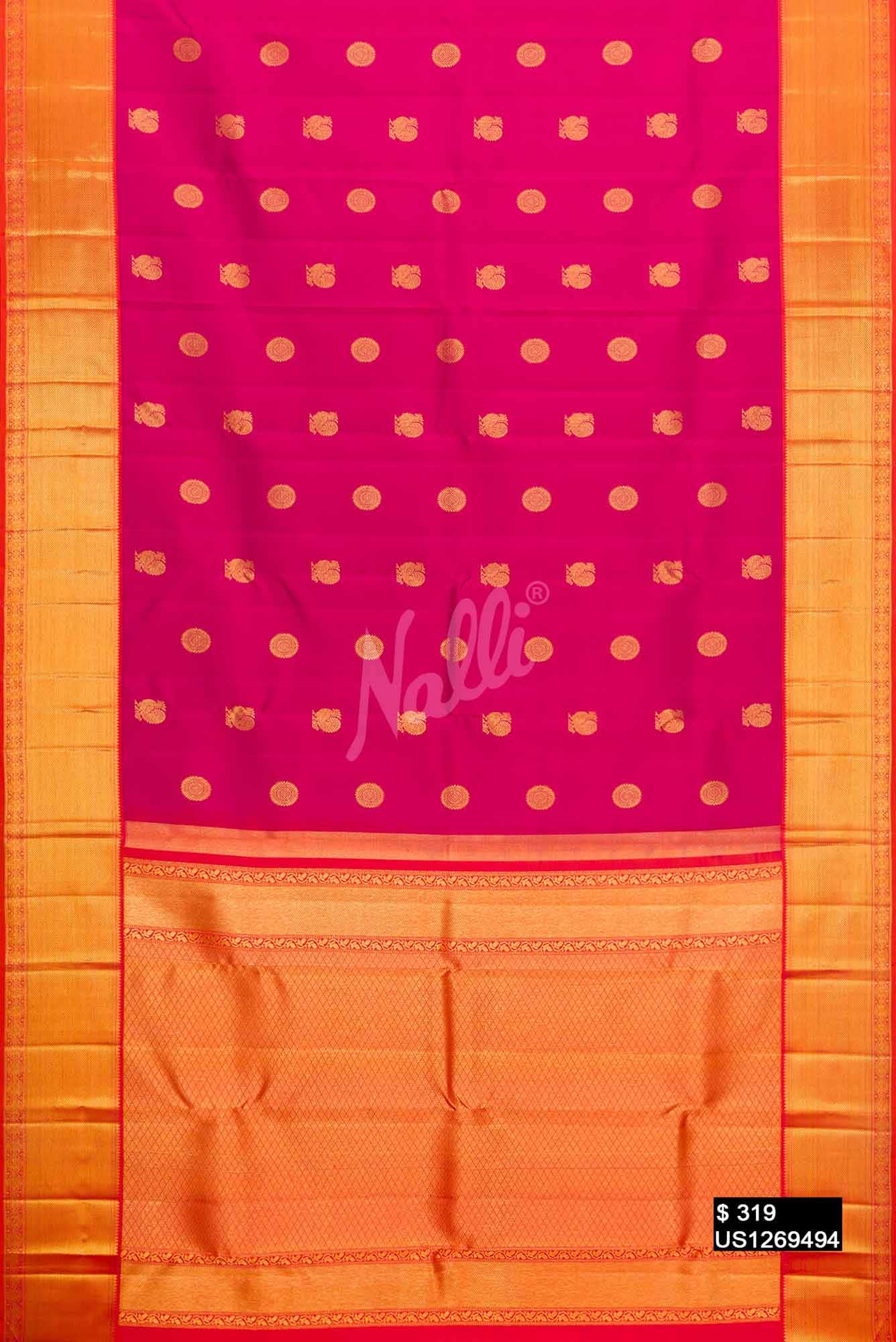Purple Kanchipuram Silk Saree