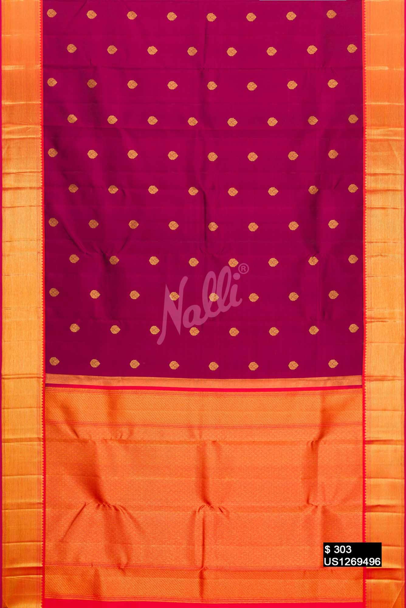 Magenta Kanchipuram Silk Saree
