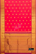 Brick Orange Kanchipuram Silk Saree
