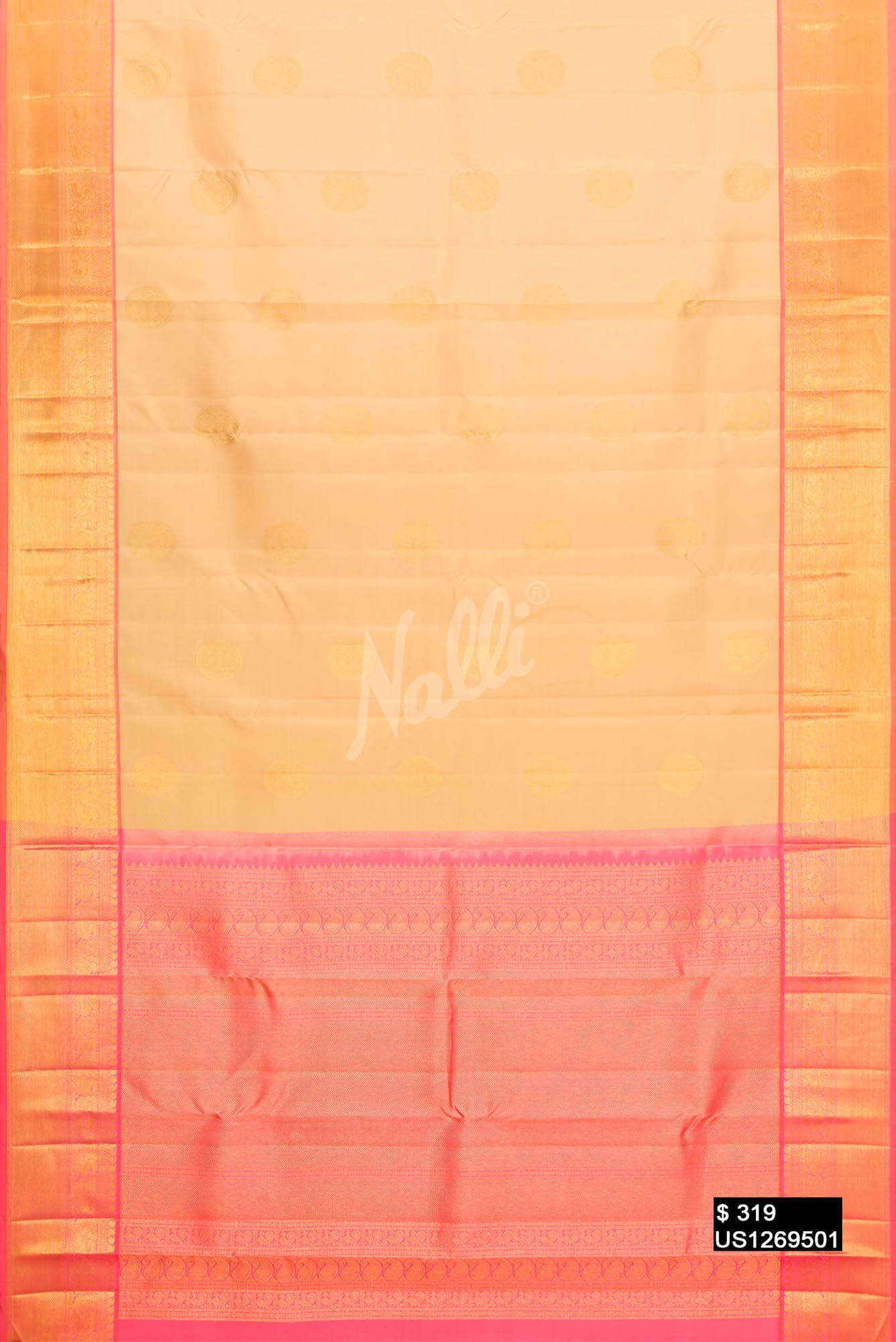 Sandal Kanchipuram Silk Saree