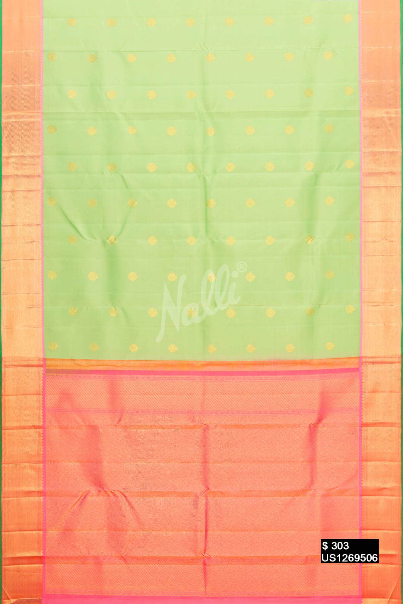 Pista Green Kanchipuram Silk Saree