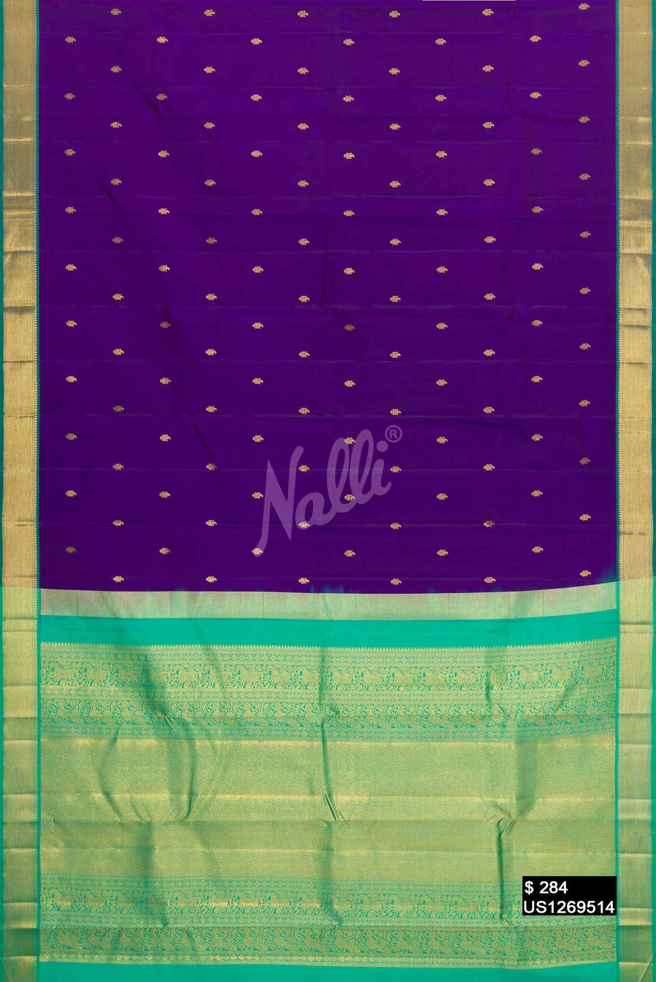 Violet Kanchipuram Silk Saree