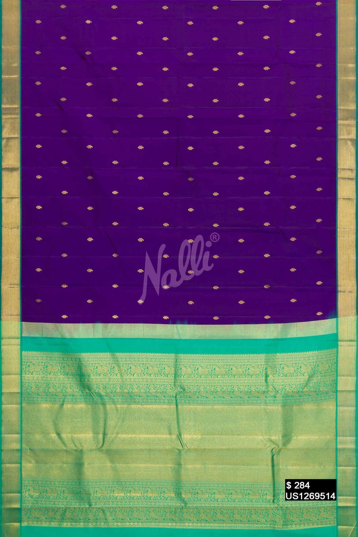 Violet Kanchipuram Silk Saree