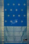 Peacock Blue Kanchipuram Silk Saree