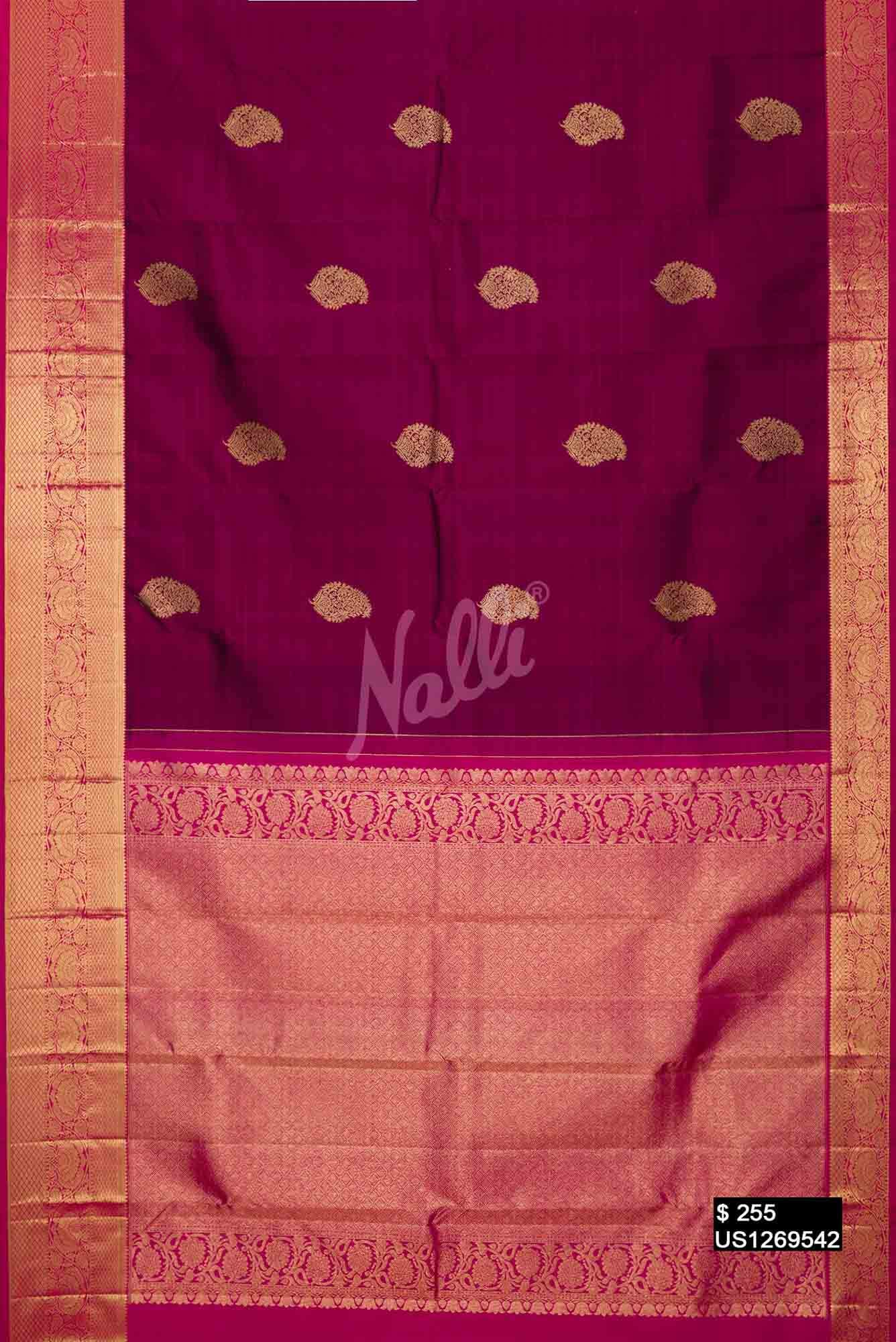 Magenta Kanchipuram Silk Saree