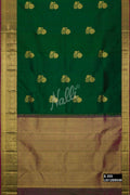 Bottle Green Kanchipuram Silk Saree
