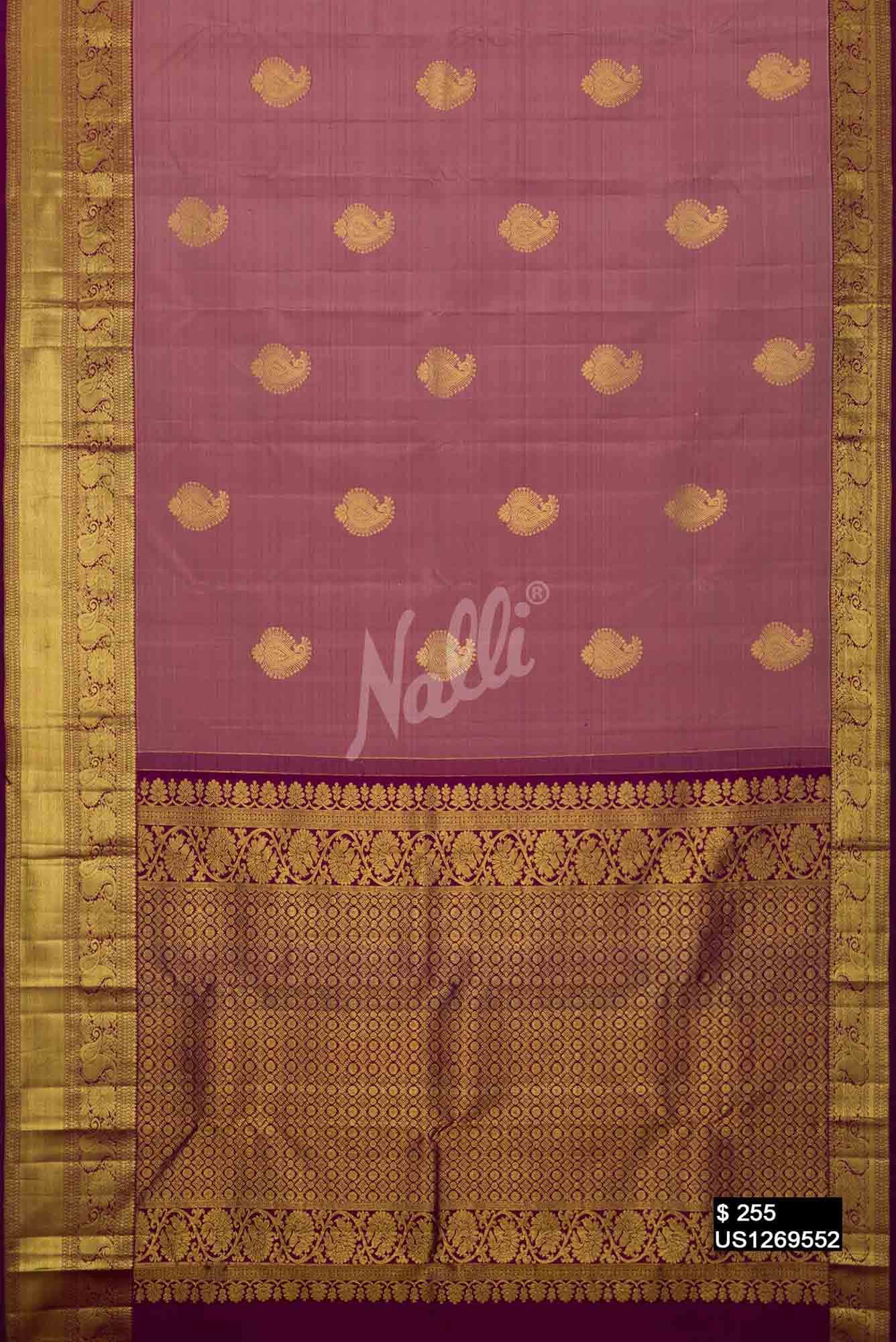 Rose Pink Kanchipuram Silk Saree