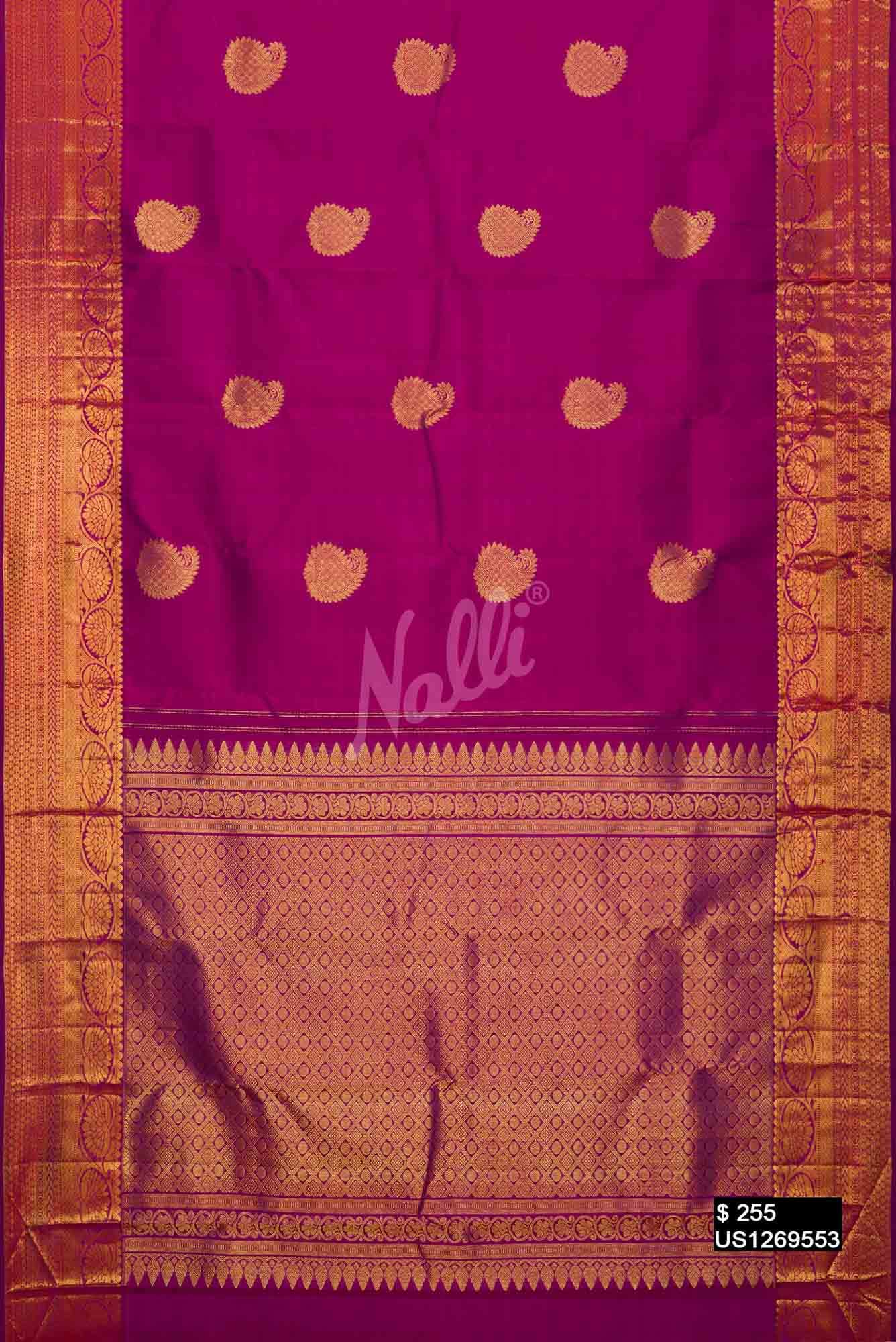Purple Kanchipuram Silk Saree