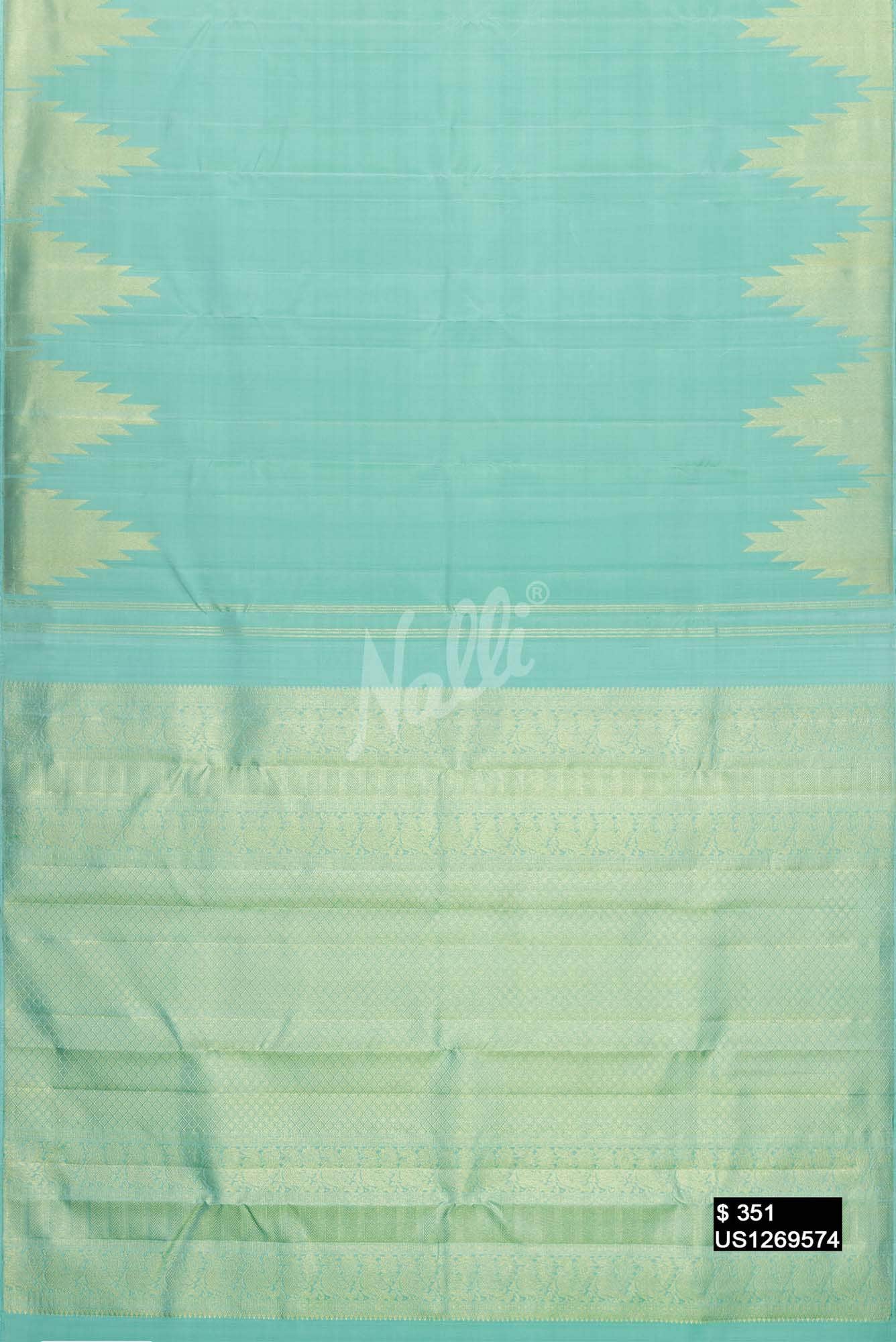 Blue Kanchipuram Silk Saree