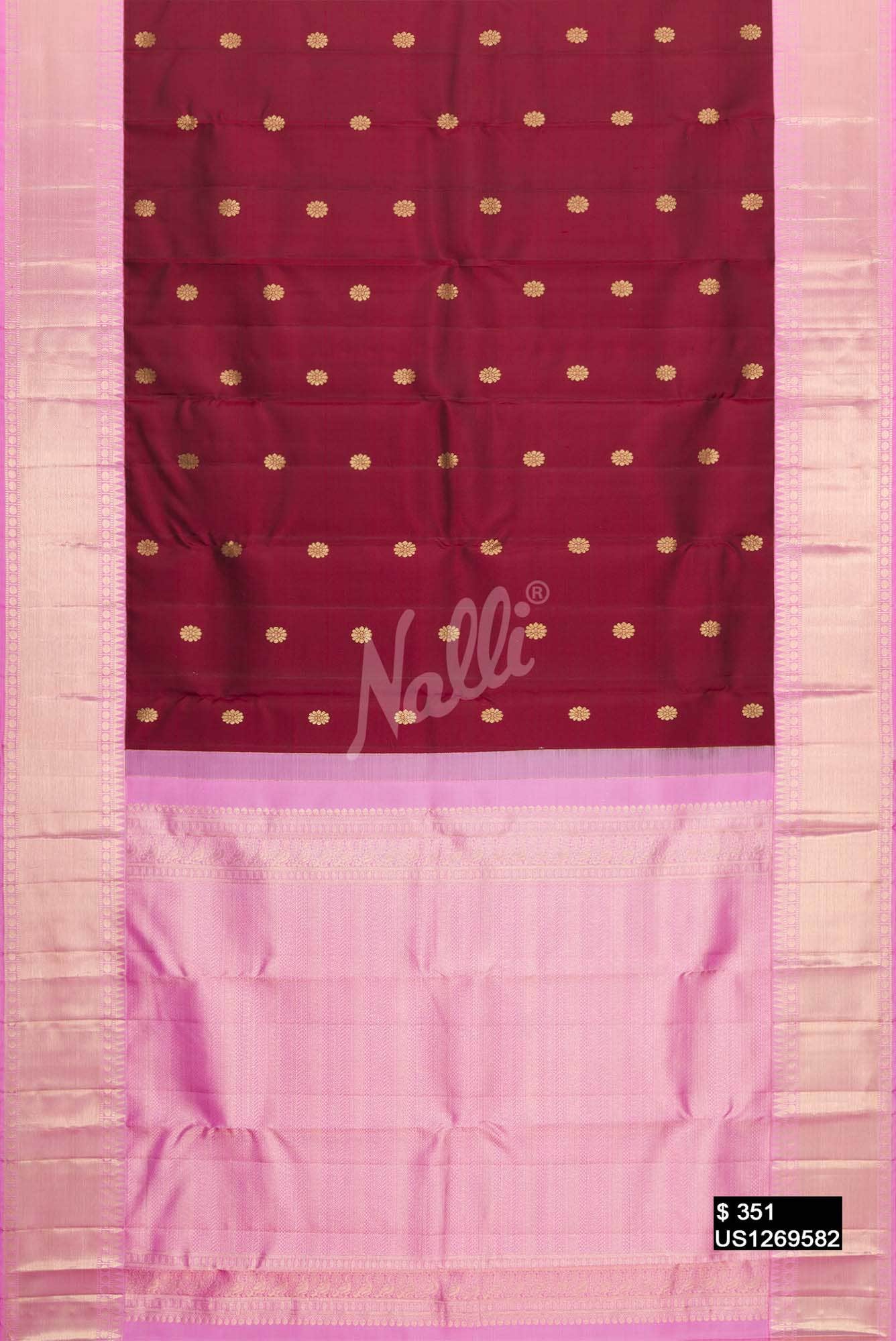 Brown Kanchipuram Silk Saree