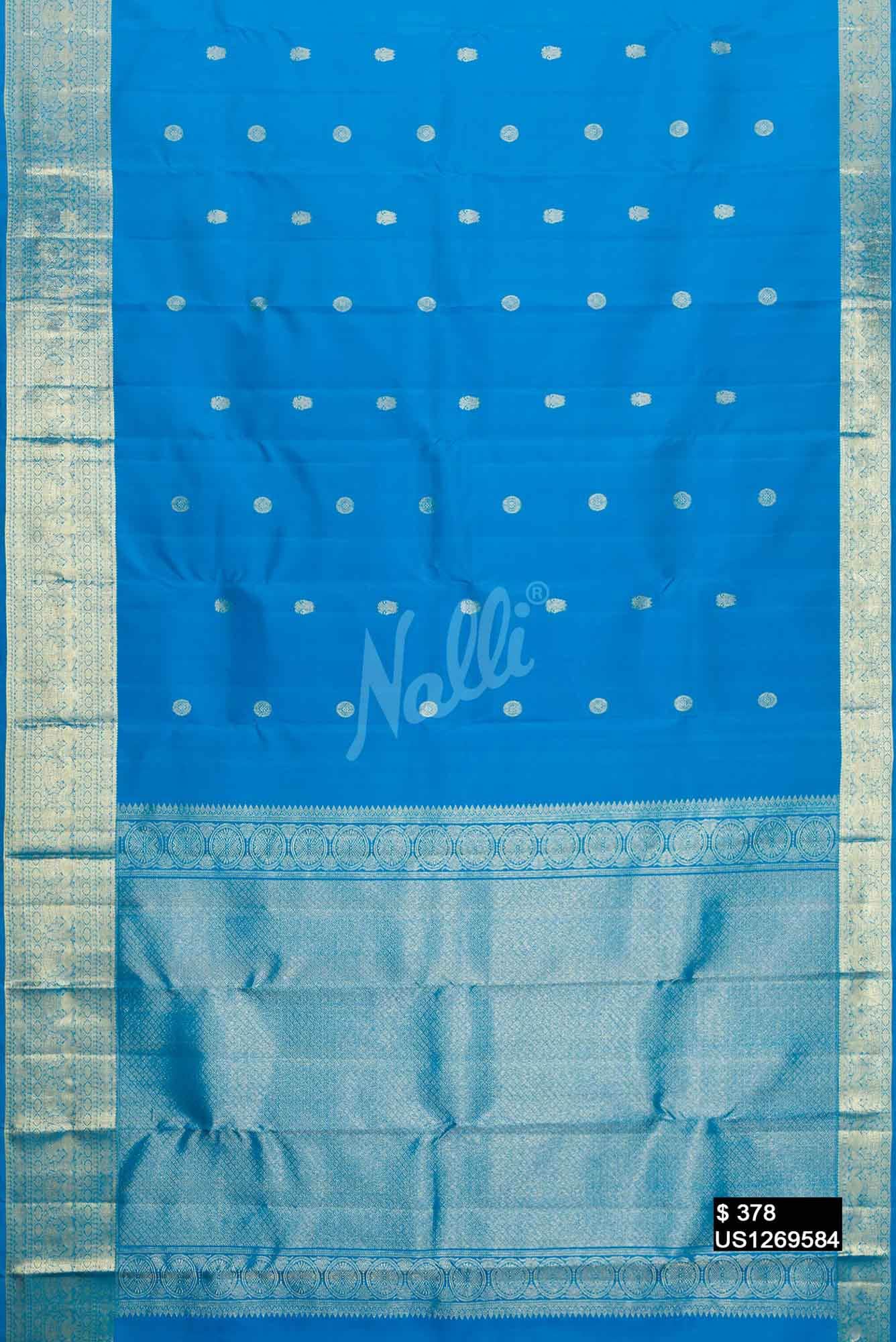 Blue Kanchipuram Silk Saree