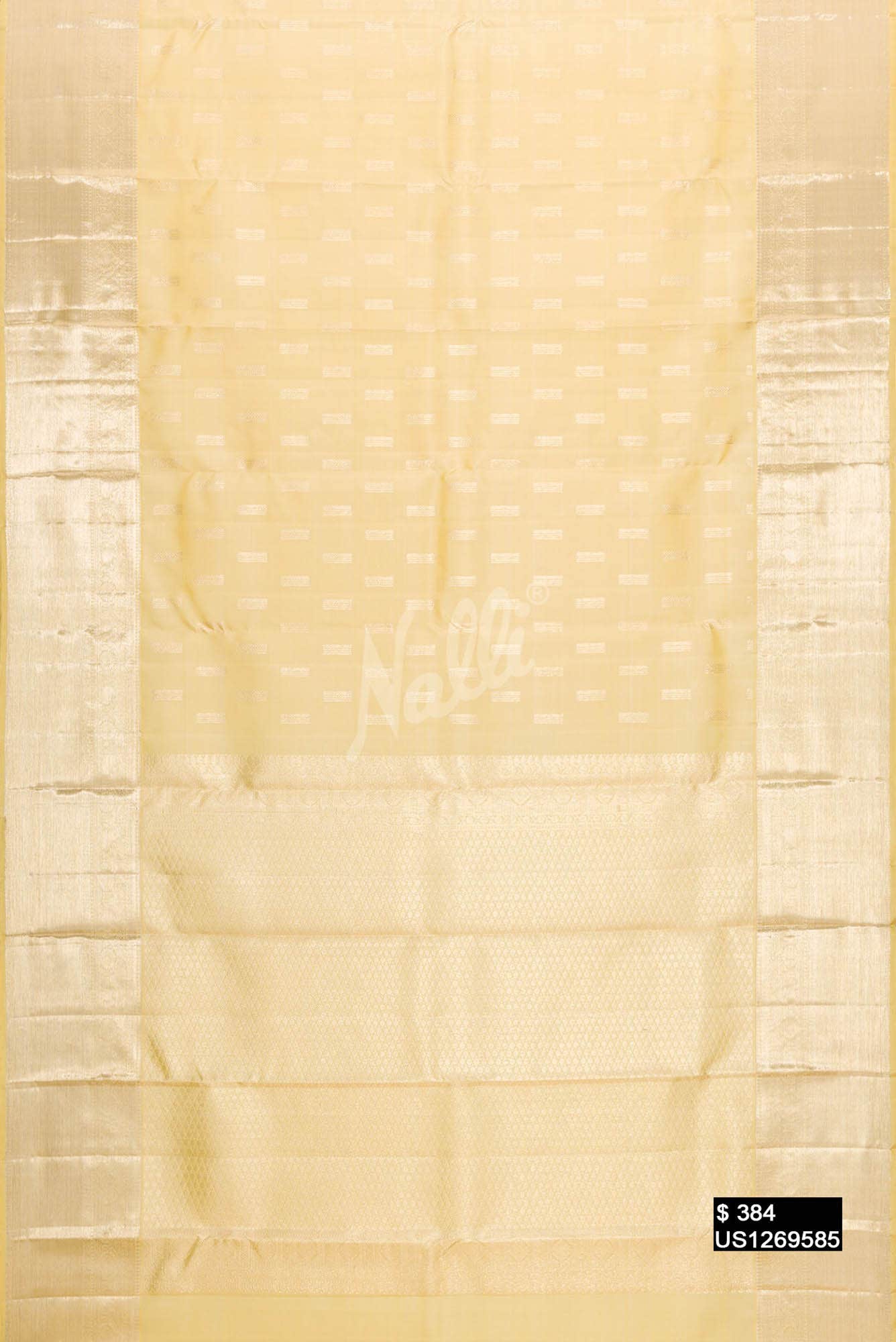 Lemon Yellow Kanchipuram Silk Saree