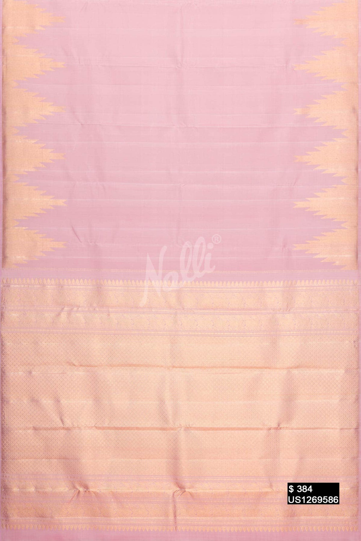 Rose Pink Kanchipuram Silk Saree