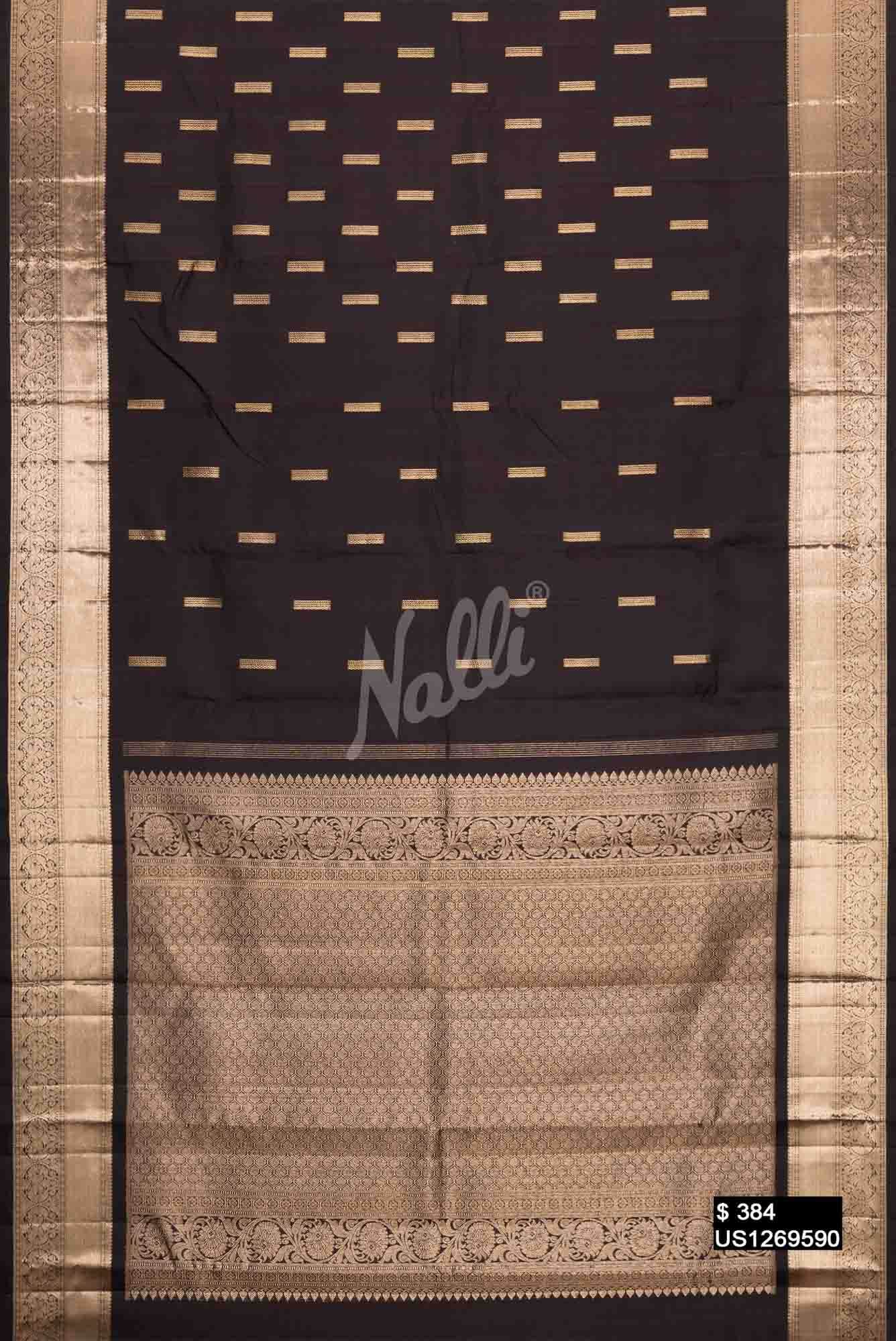 Black Kanchipuram Silk Saree