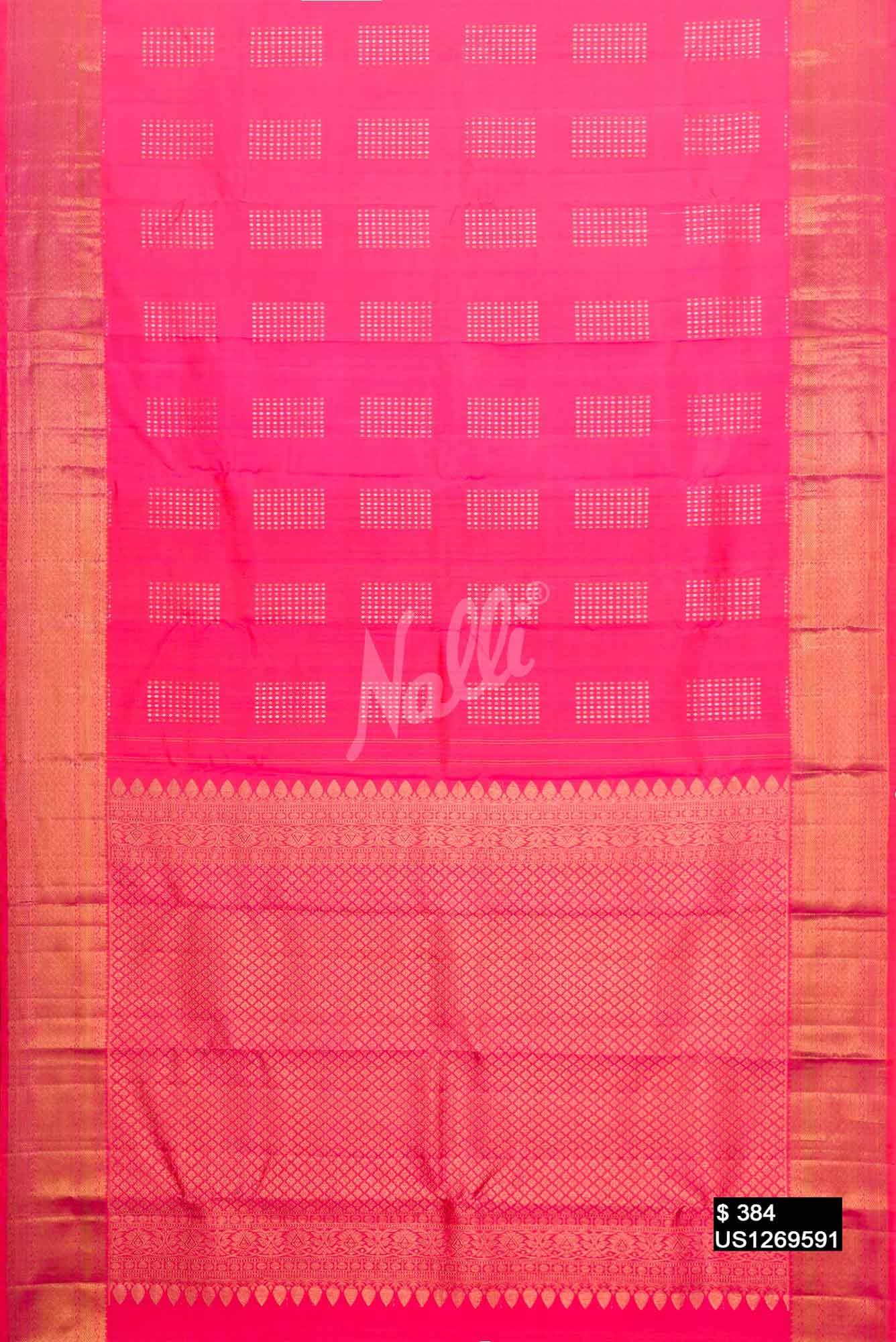 Pink Kanchipuram Silk Saree