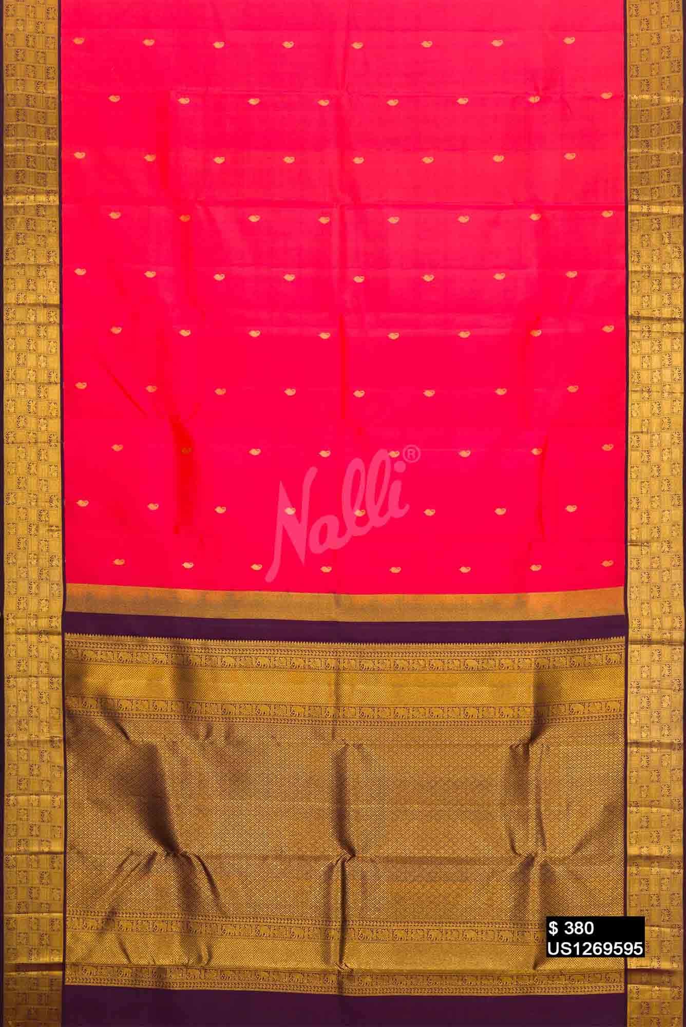 Orange Kanchipuram Silk Saree