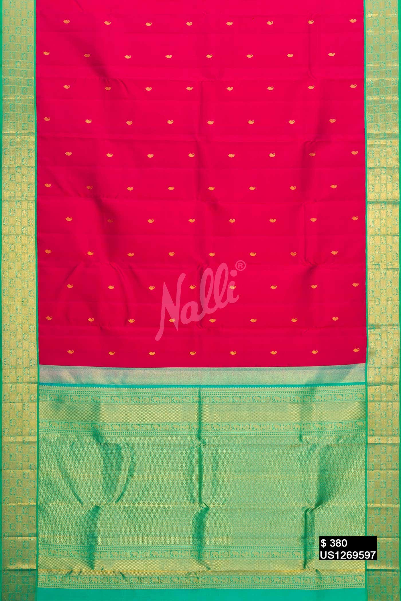 Dark Pink Kanchipuram Silk Saree