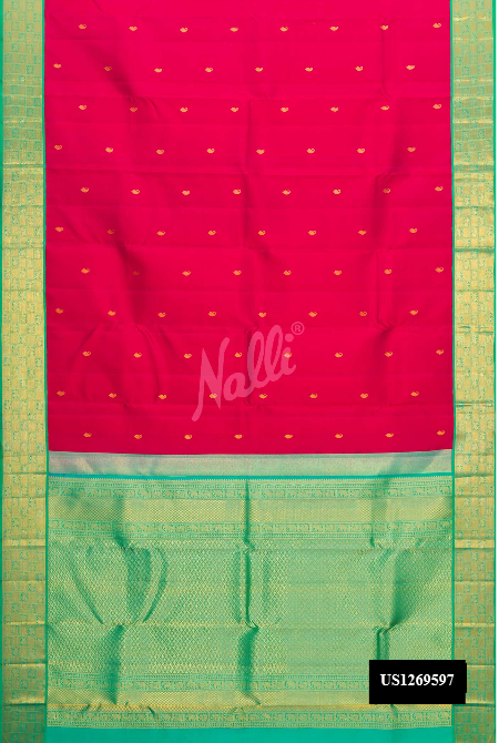 Dark Pink Kanchipuram Silk Saree
