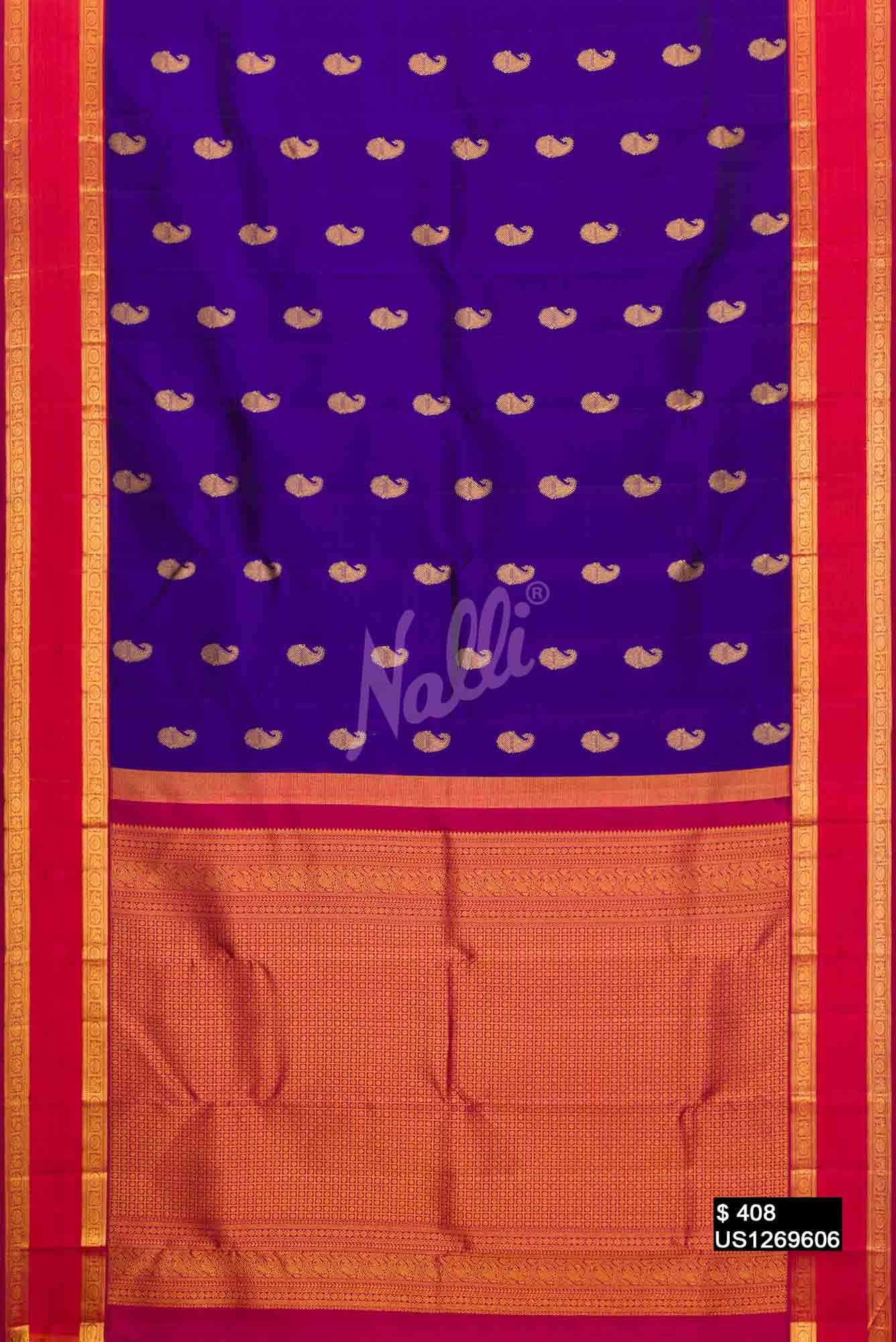 Royal Blue Kanchipuram Silk Saree