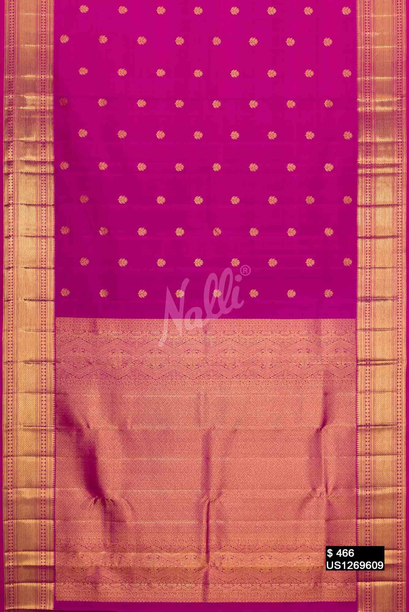 Purple Kanchipuram Silk Saree