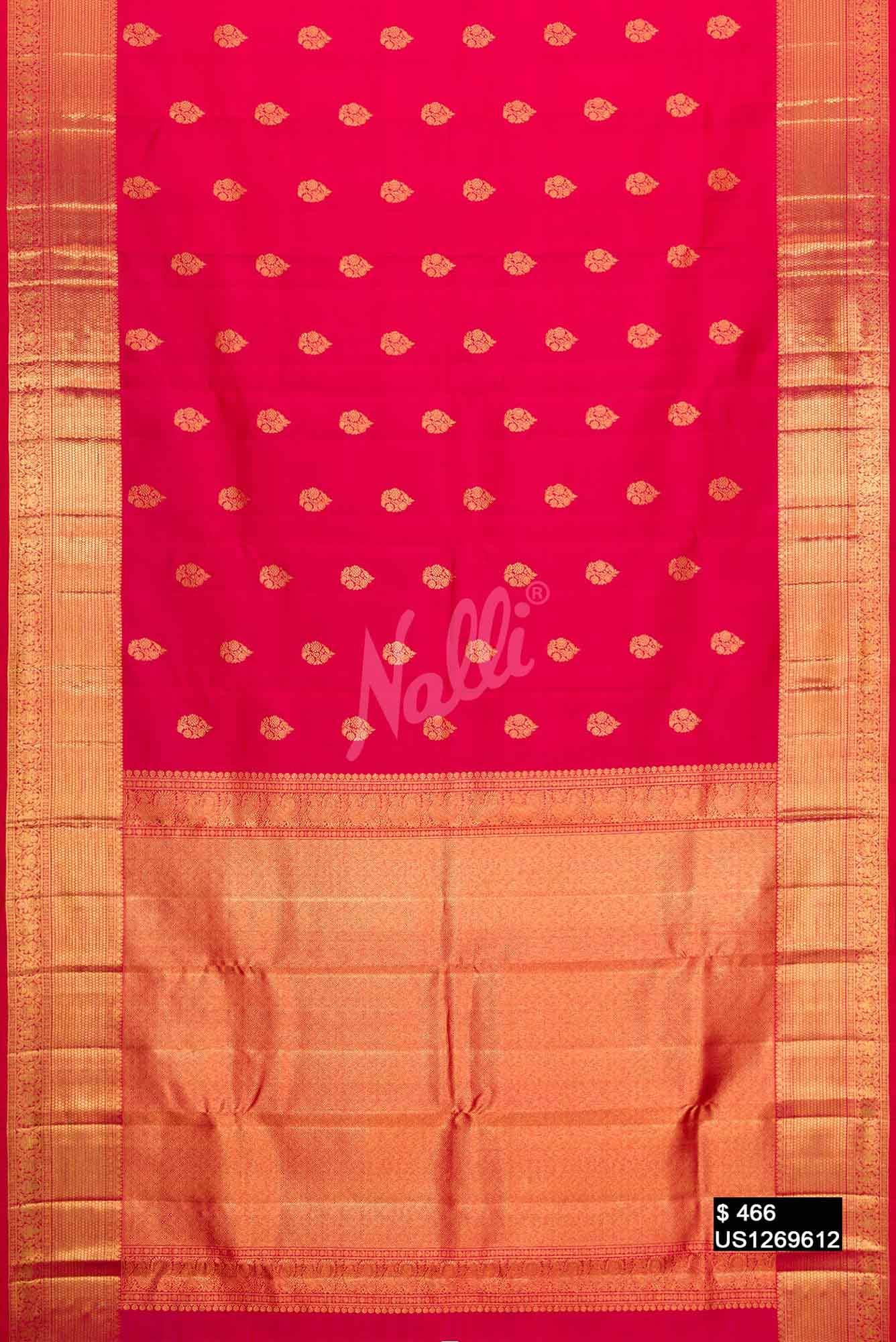 Dark Pink Kanchipuram Silk Saree