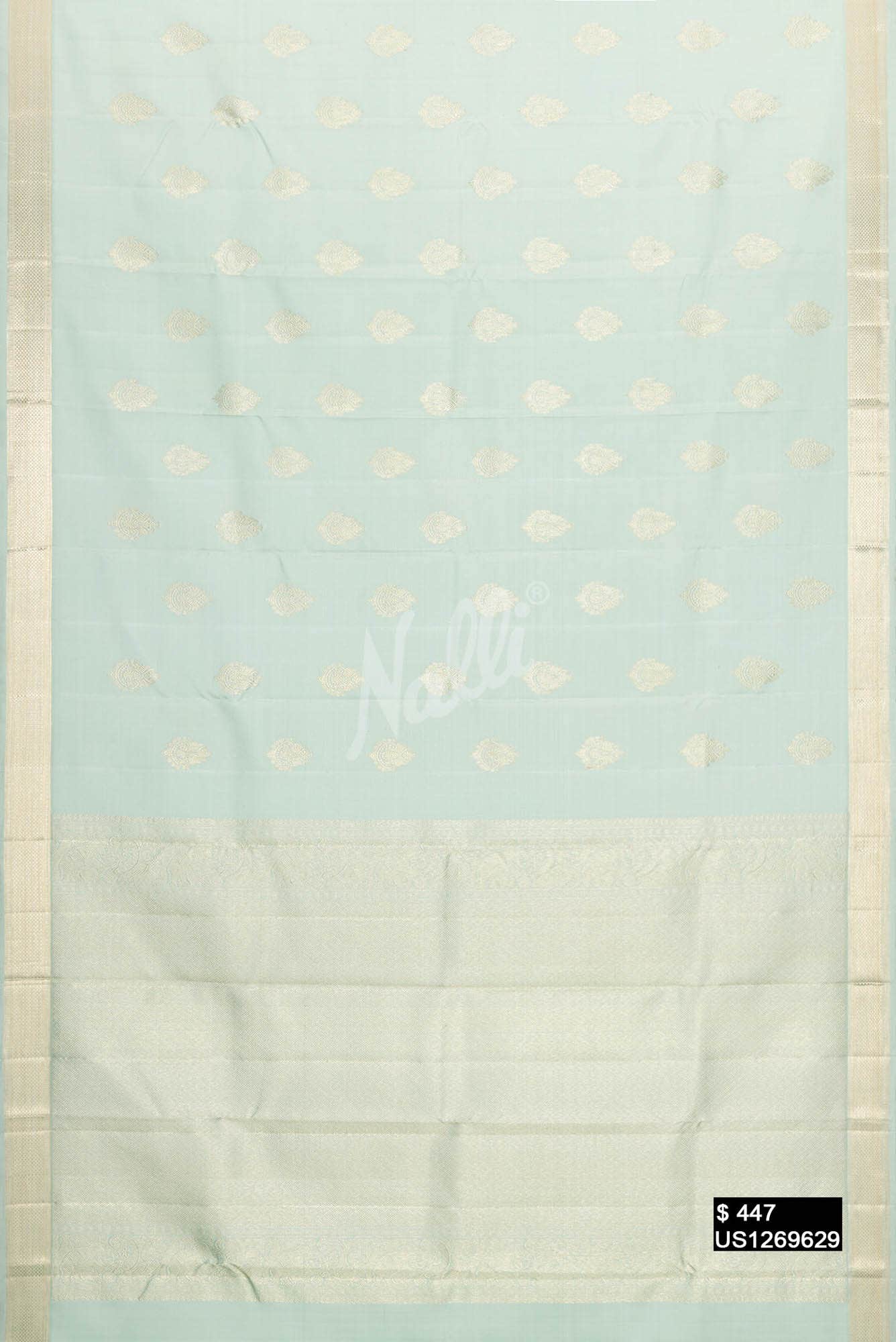 Electric Blue Kanchipuram Silk Saree