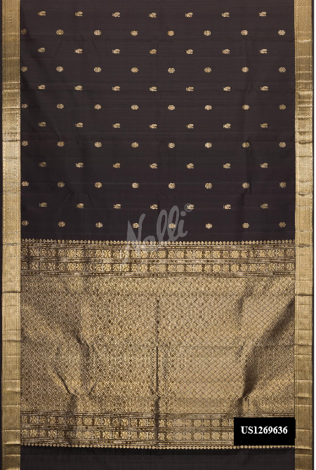 Black Kanchipuram Silk Saree