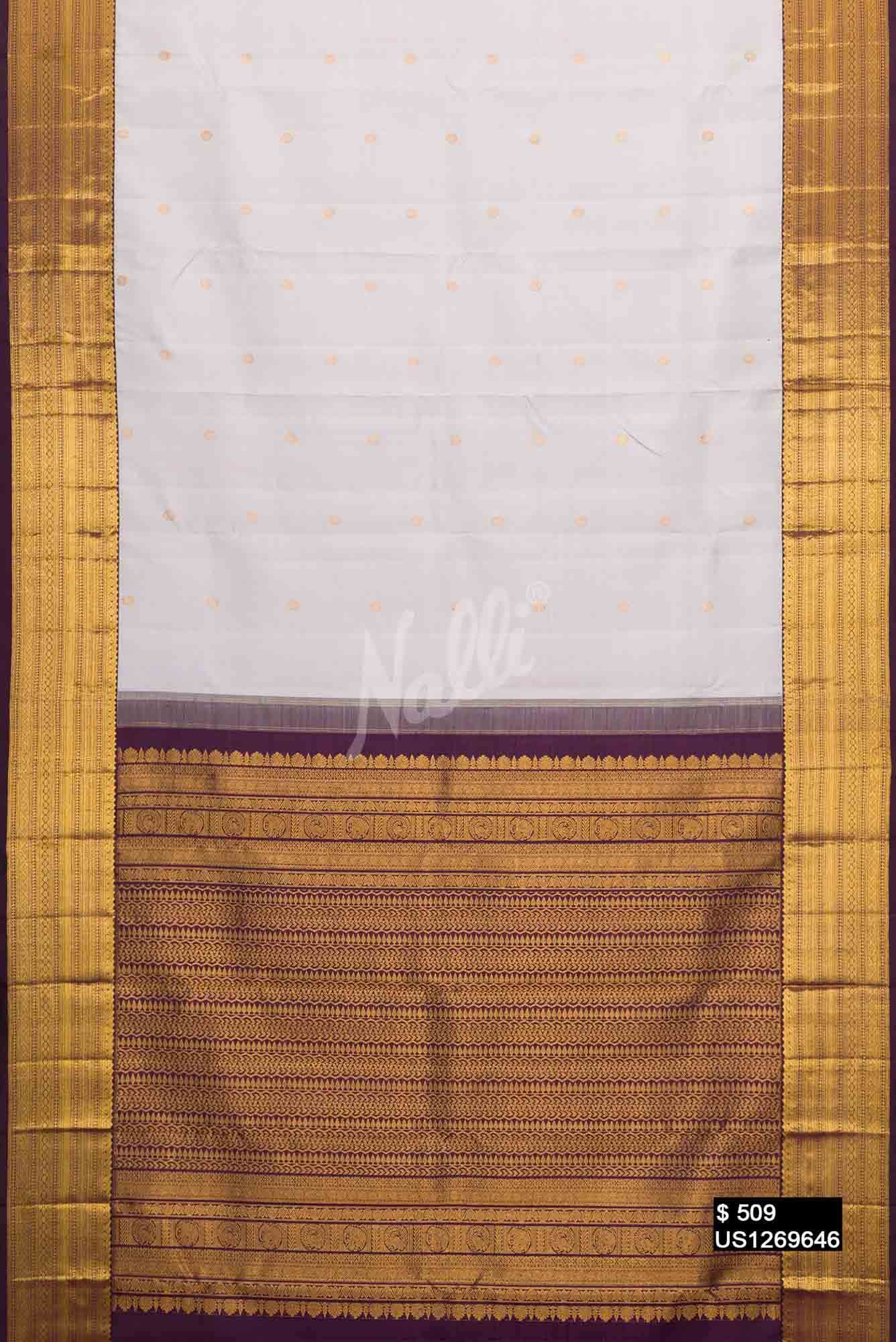 Lilac Kanchipuram Silk Saree