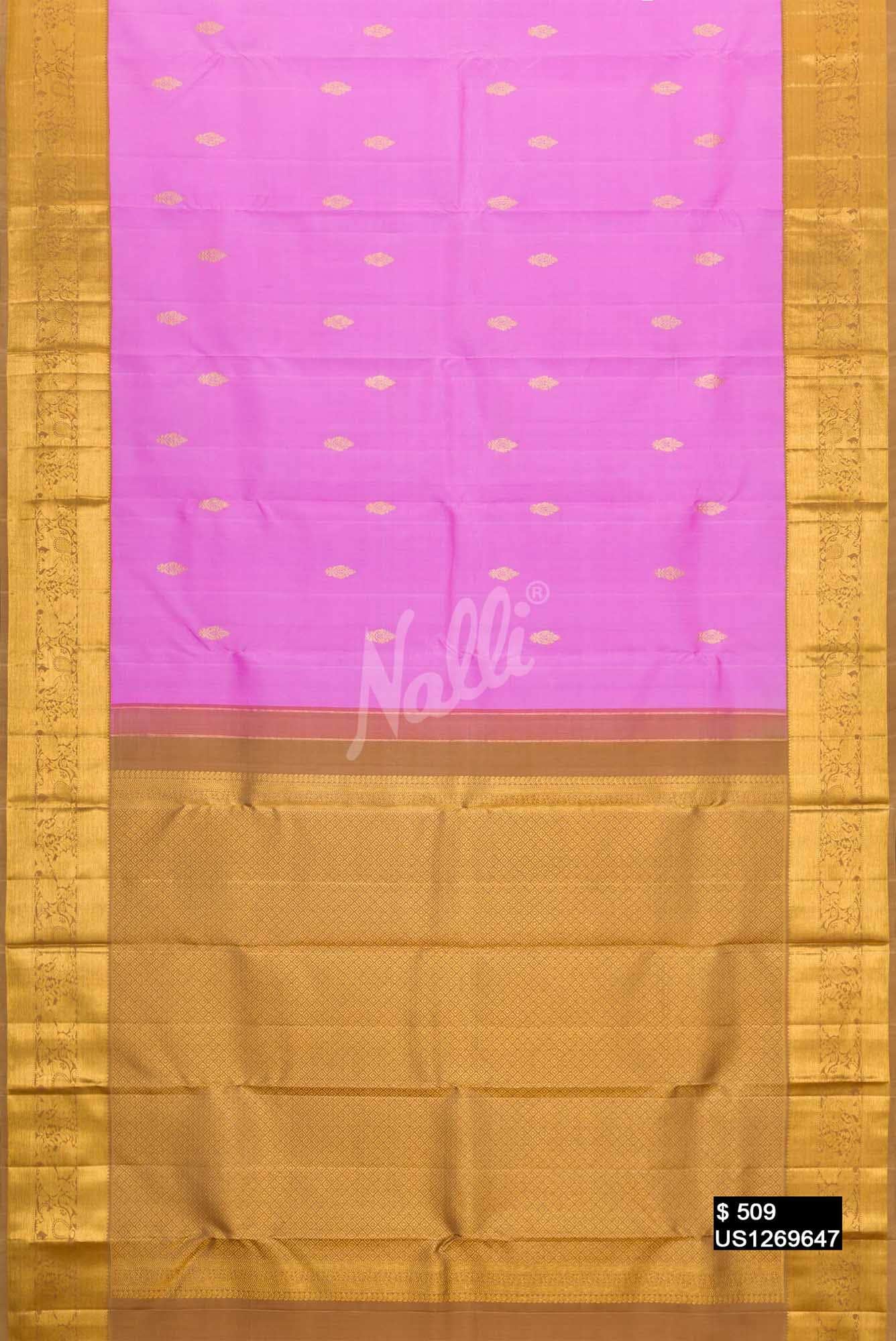 Lavender Kanchipuram Silk Saree