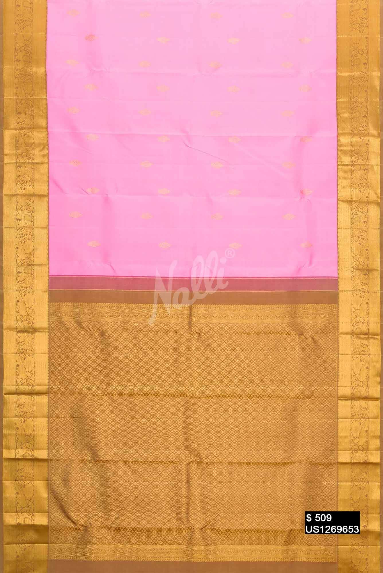 Pink Kanchipuram Silk Saree