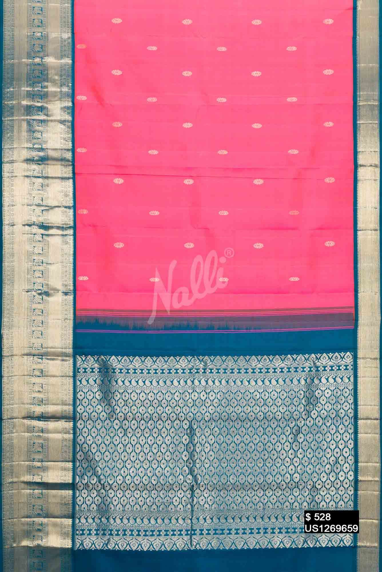 Pink Kanchipuram Silk Saree