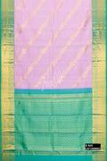 Pink and Blue Kanchipuram Silk Saree