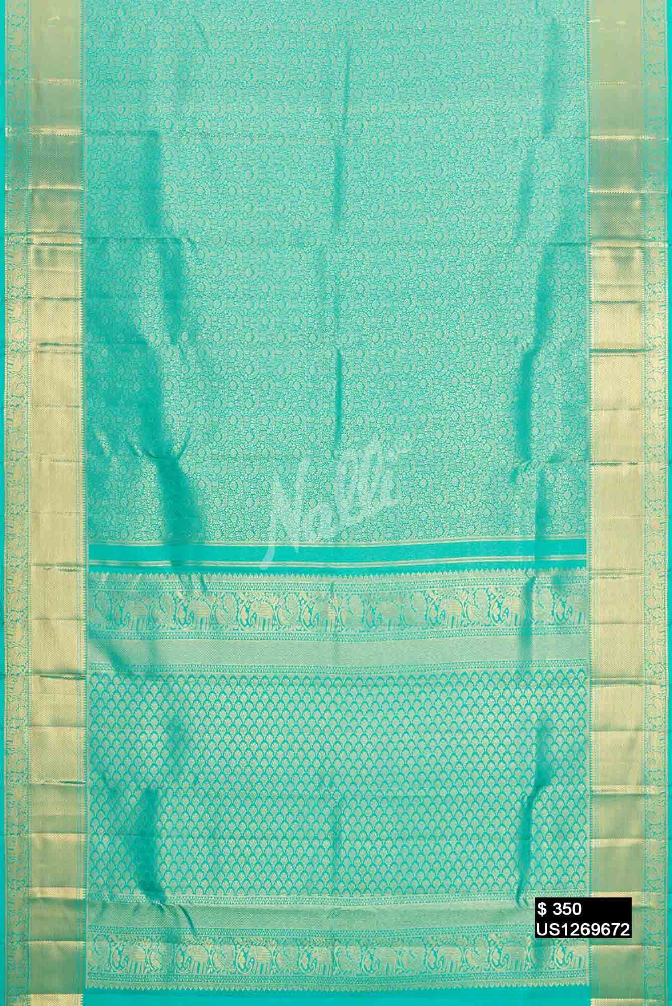 Blue Kanchipuram Silk Saree