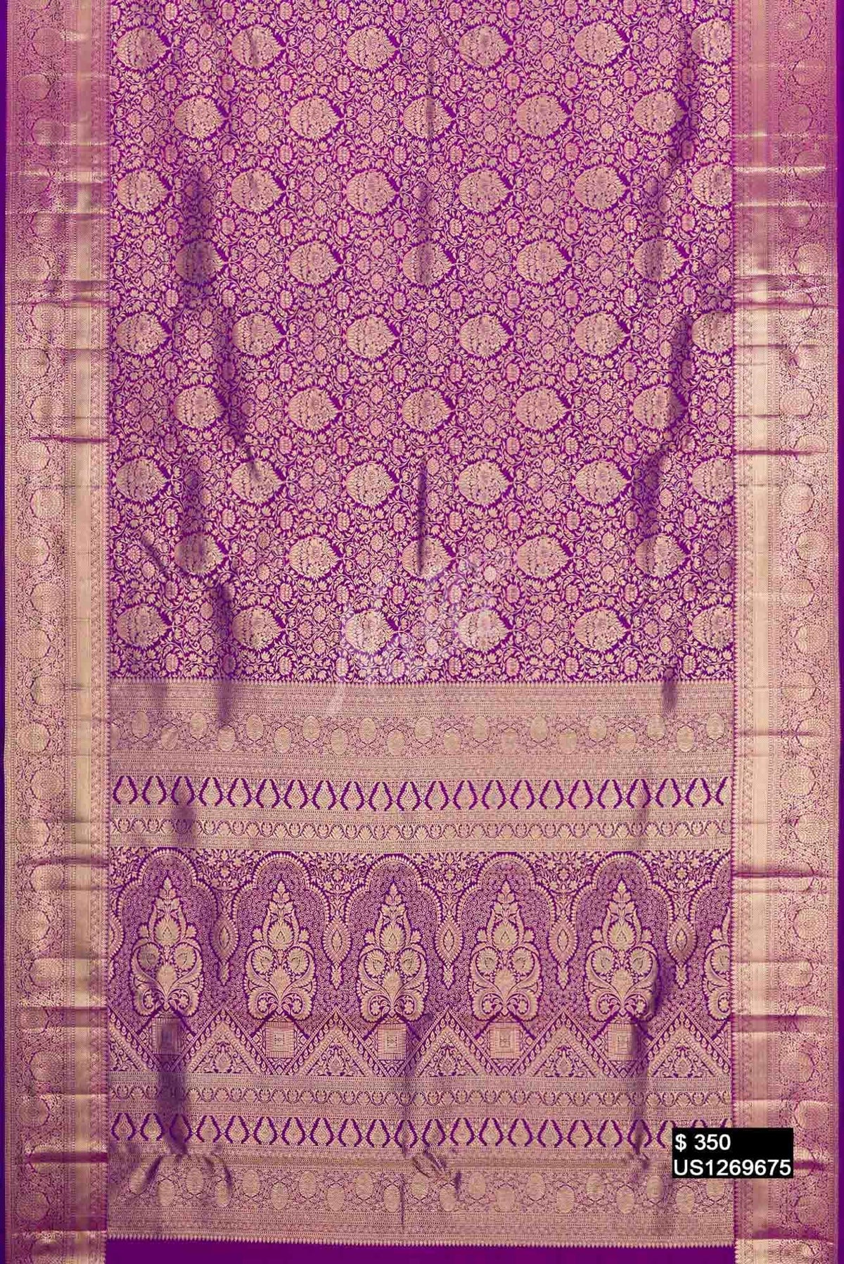 Violet Kanchipuram Silk Saree