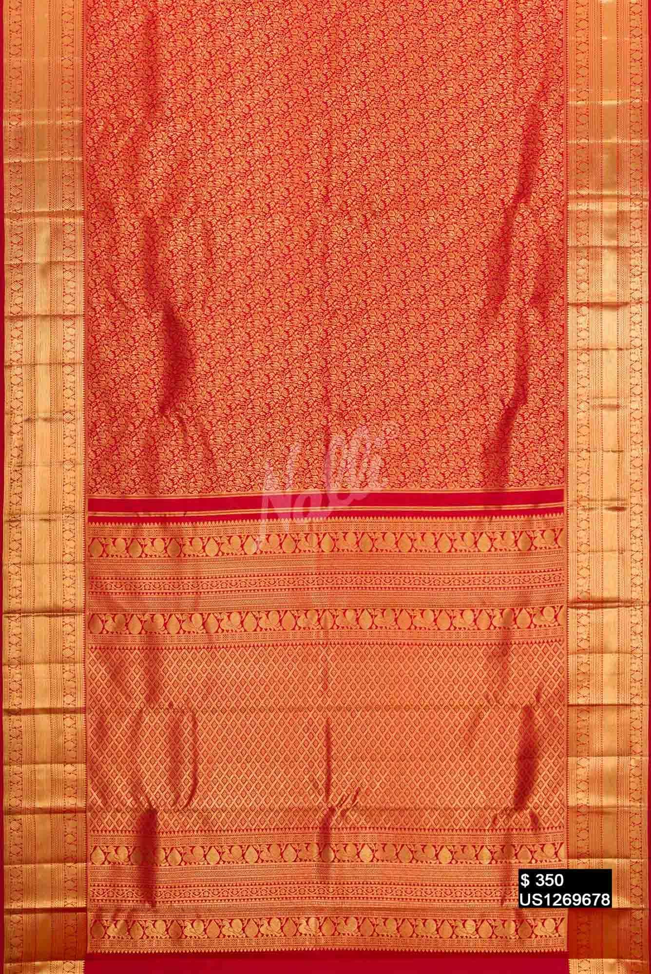 Maroon Kanchipuram Silk Saree
