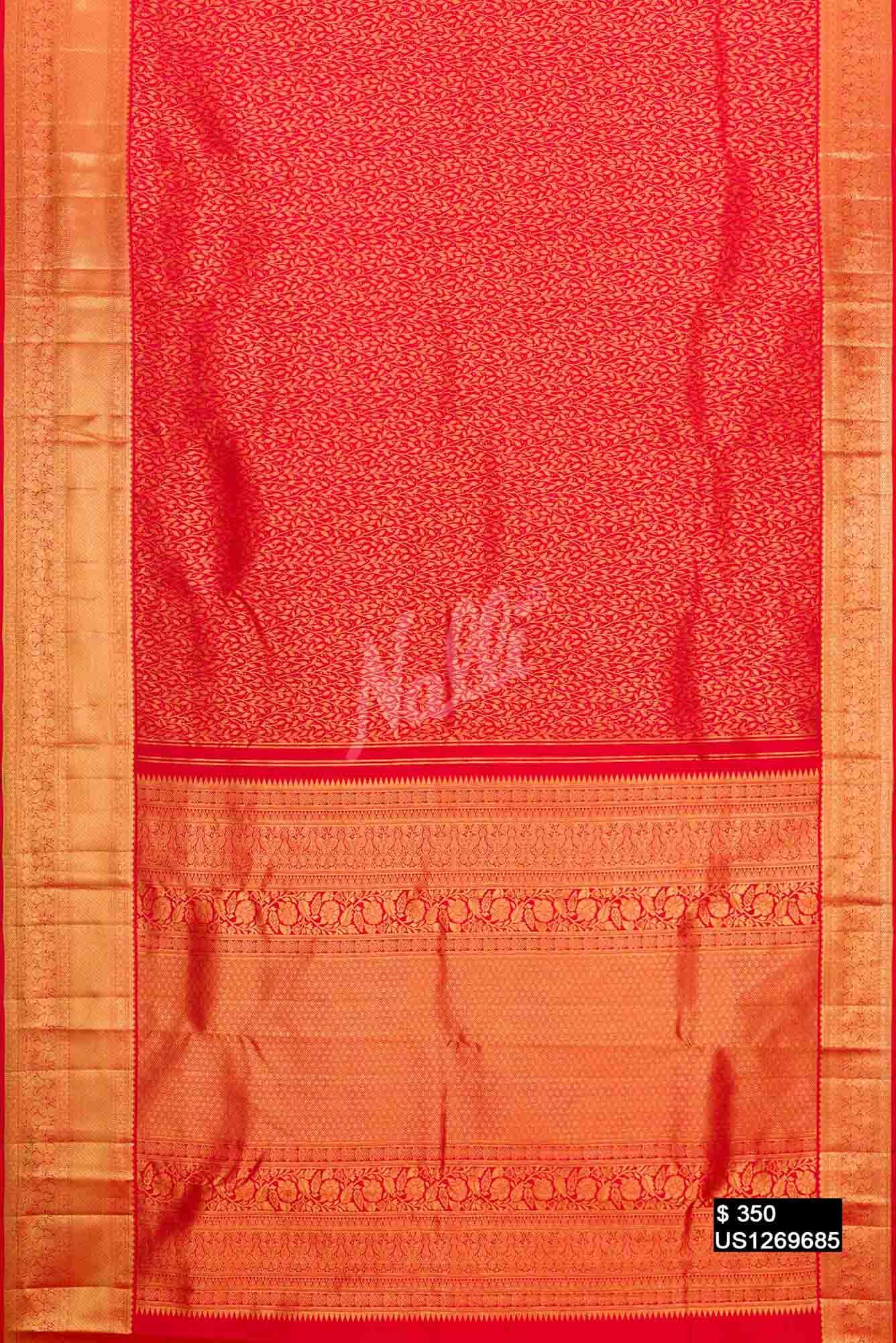 Red Kanchipuram Silk Saree